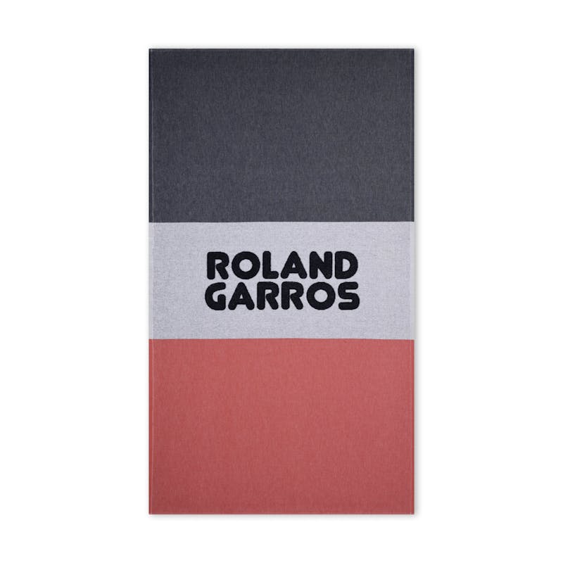 Fouta Griffe Roland-Garros Carré Blanc