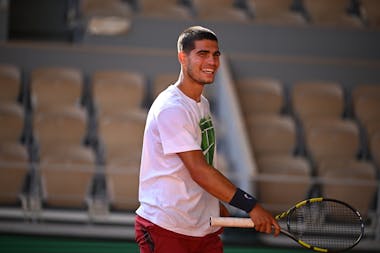 Carlos Alcaraz, Roland Garros 2022, practice