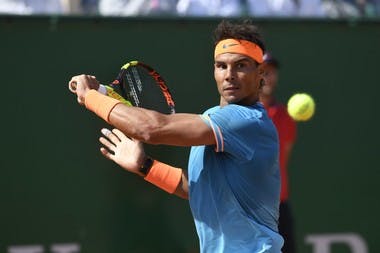 Rafael  Nadal looking at the ball during Roles Monte-Carlo Masters 2019