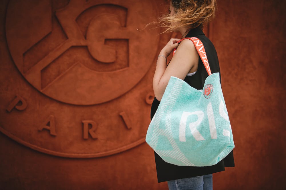 Collection surcyclée upcycling Griffe Roland-Garros Sac de plage