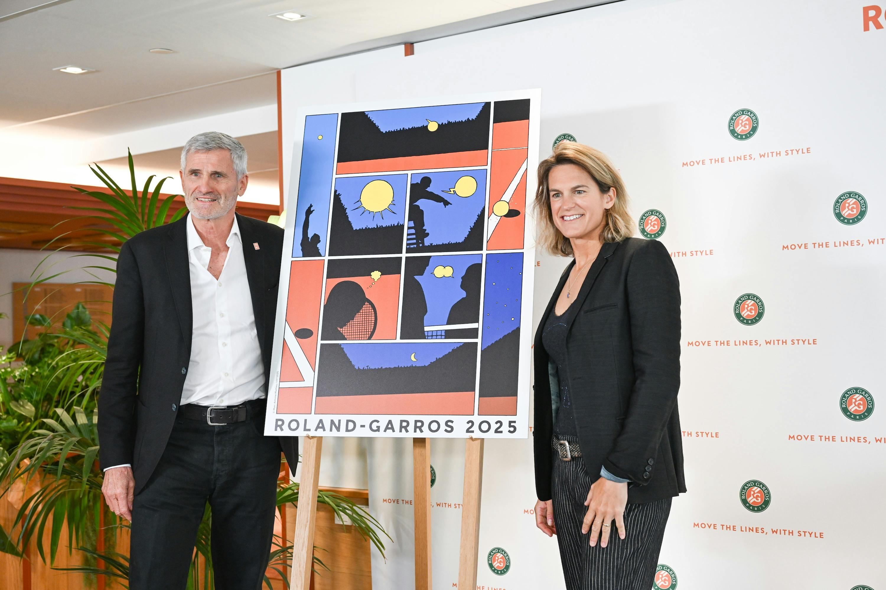 Gilles Moretton, Amélie Mauresmo / Conférence de presse RG25