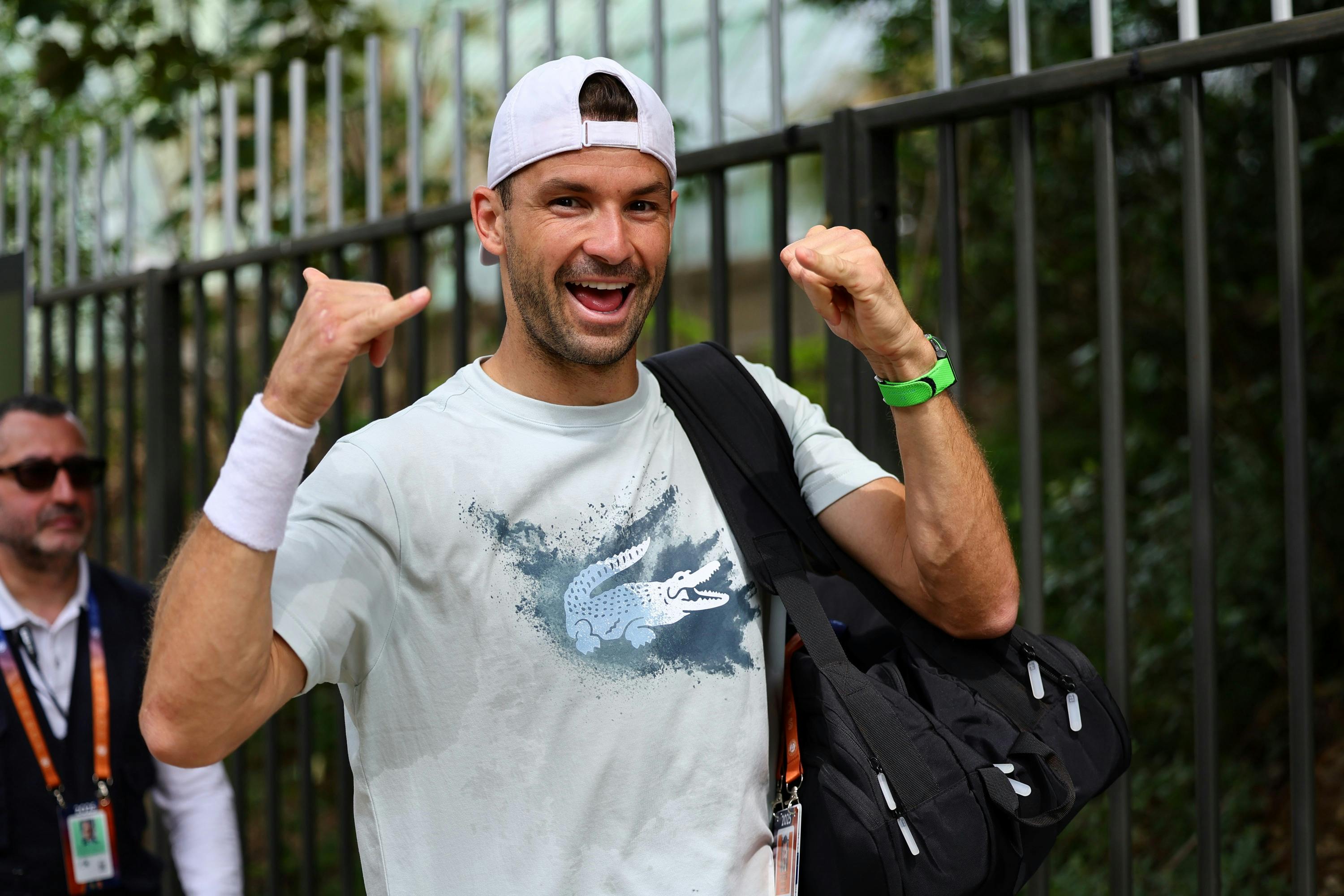Grigor Dimitrov / Practice Roland-Garros 2025