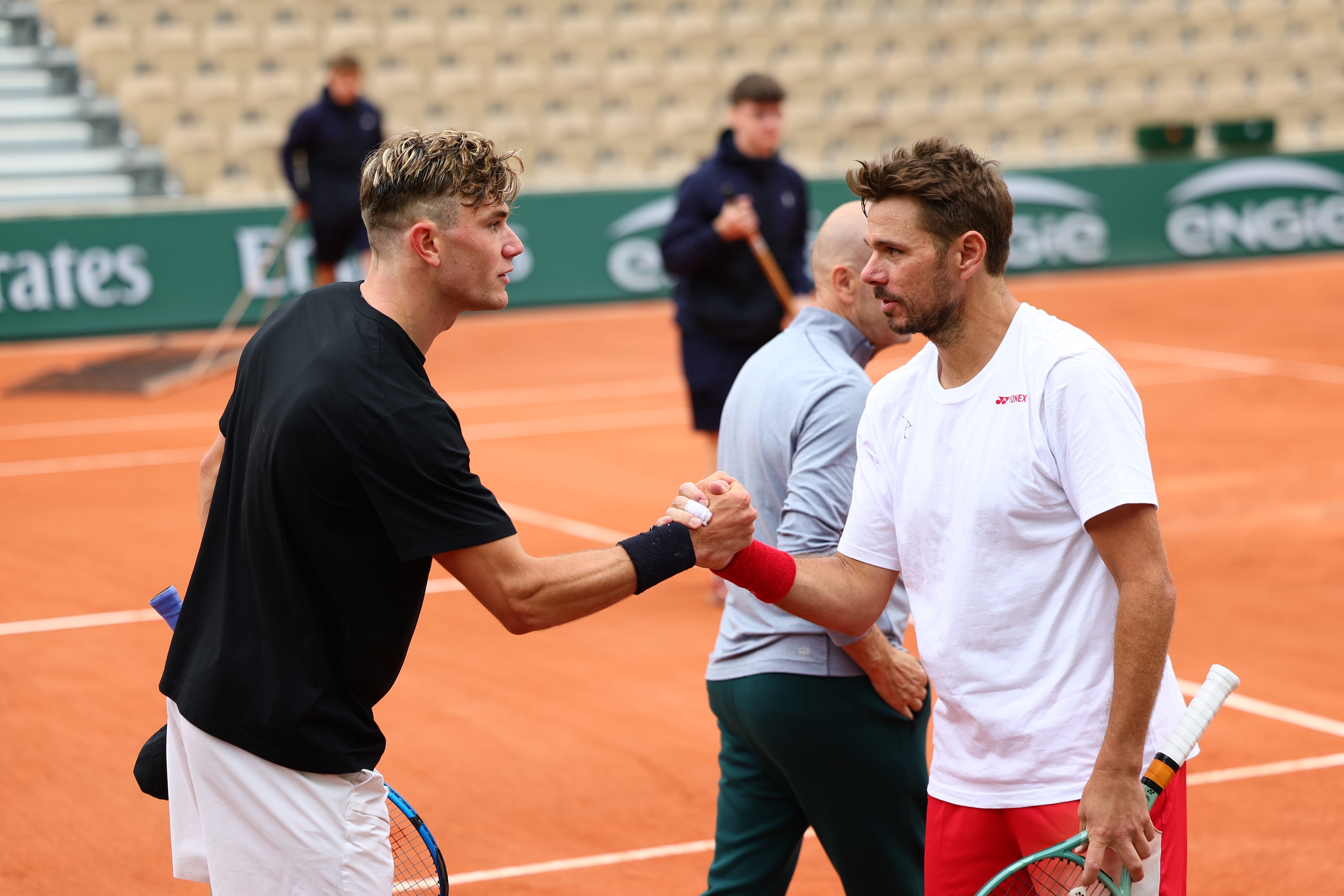 Draper and Wawrinka, Roland-Garros 2025 practice