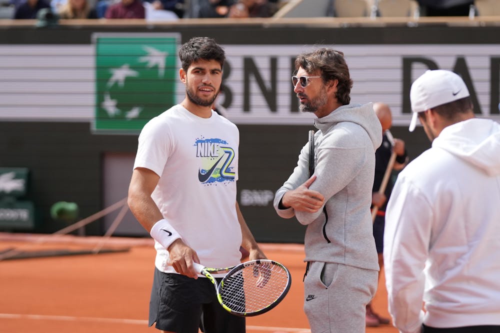 Carlos Alcaraz Practice Roland-Garros 2025
