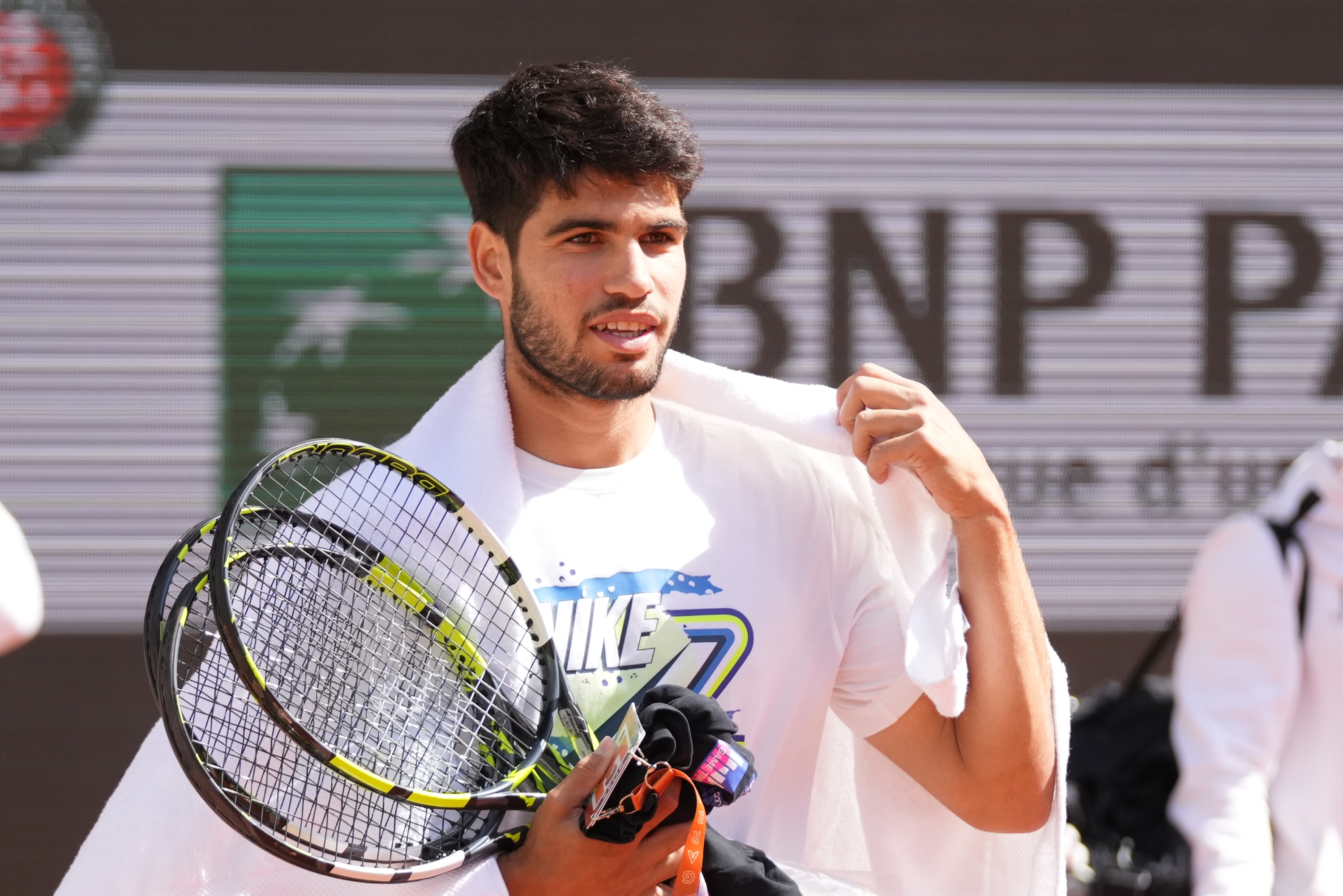 Carlos Alcaraz Practice Roland-Garros 2025