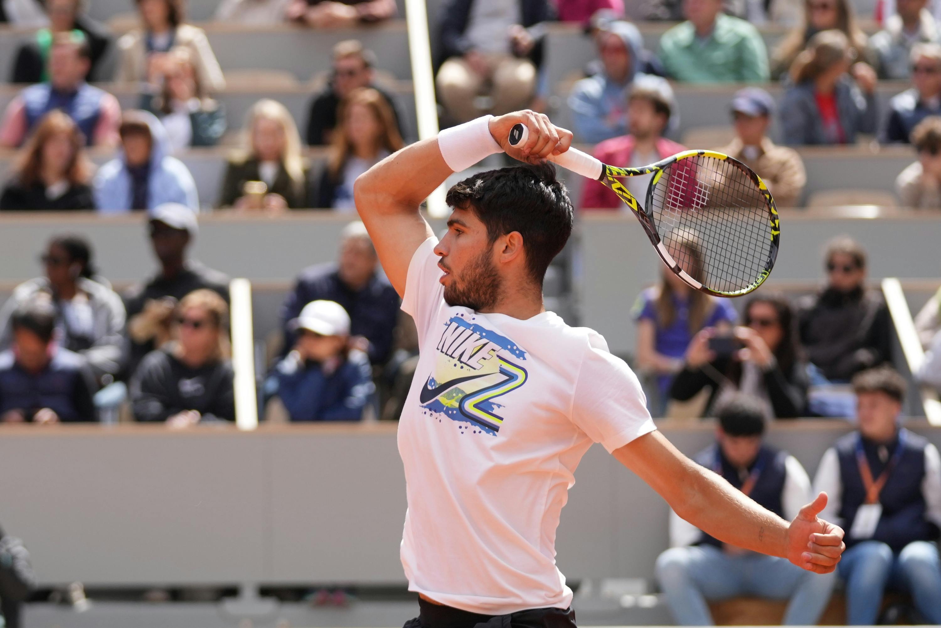 Carlos Alcaraz Practice Roland-Garros 2025