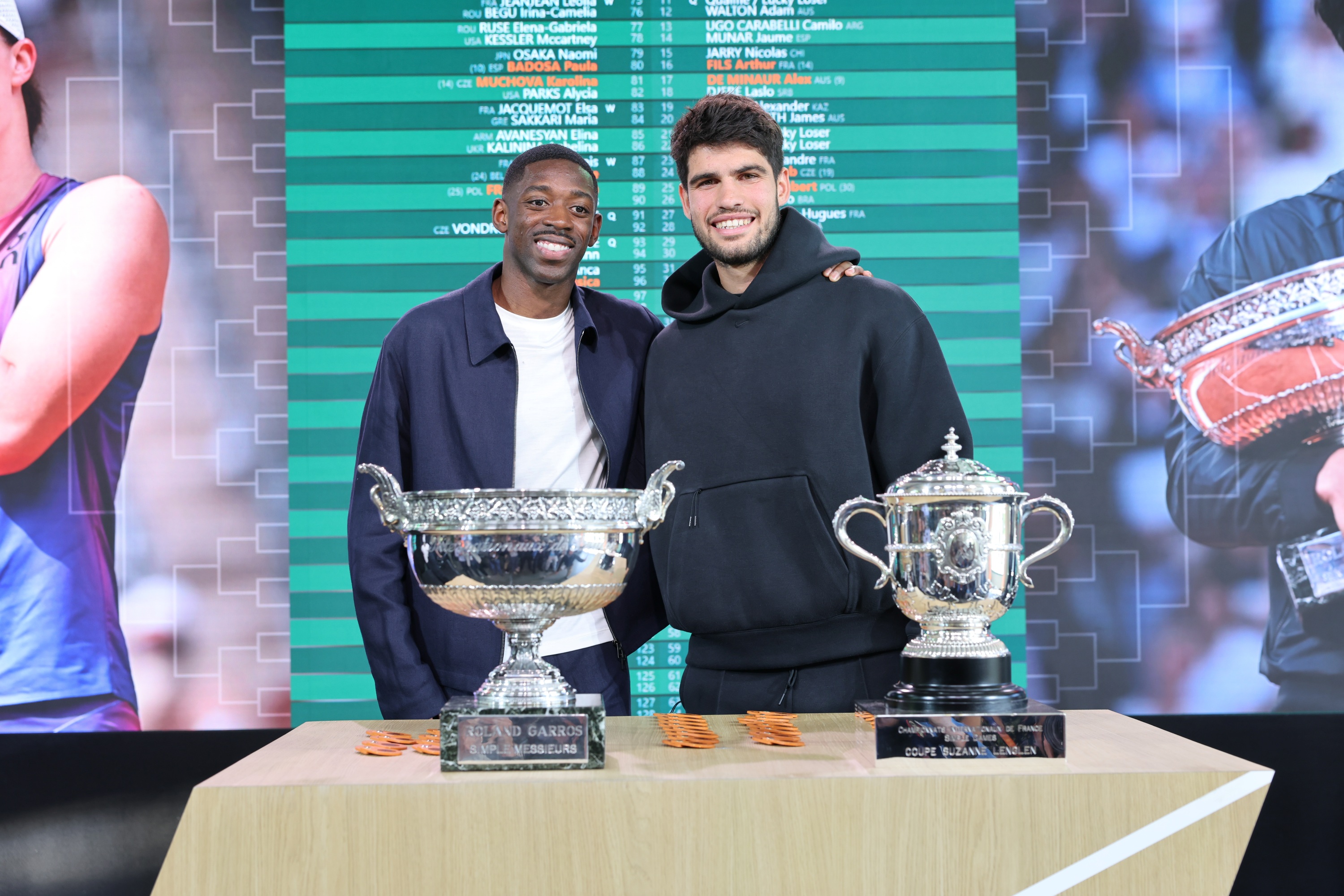 Ousmane Dembélé & Carlos Alcaraz / Tirage au sort Roland-Garros 2025