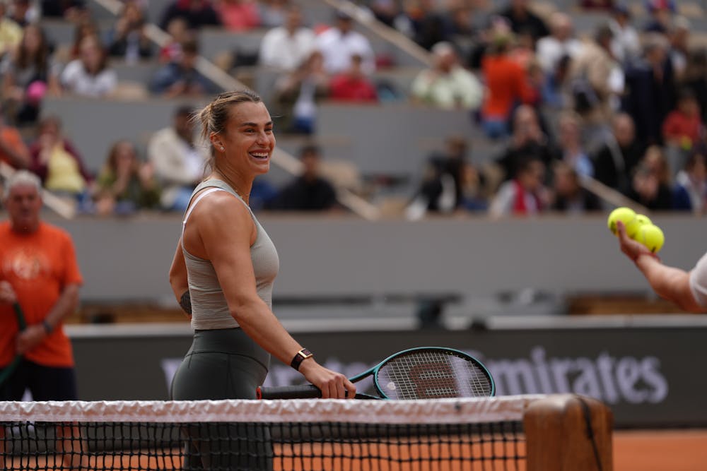 ryna Sabalenka practice RG2025