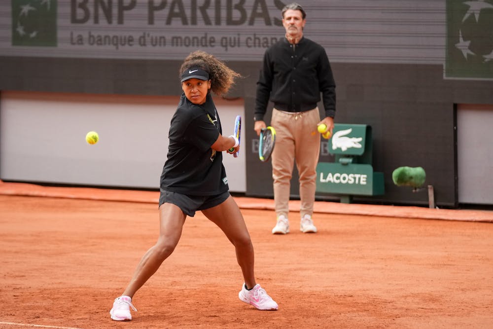 Naomi Osaka, Patrick Mouratoglou, Roland-Garros 2025, Entrainement