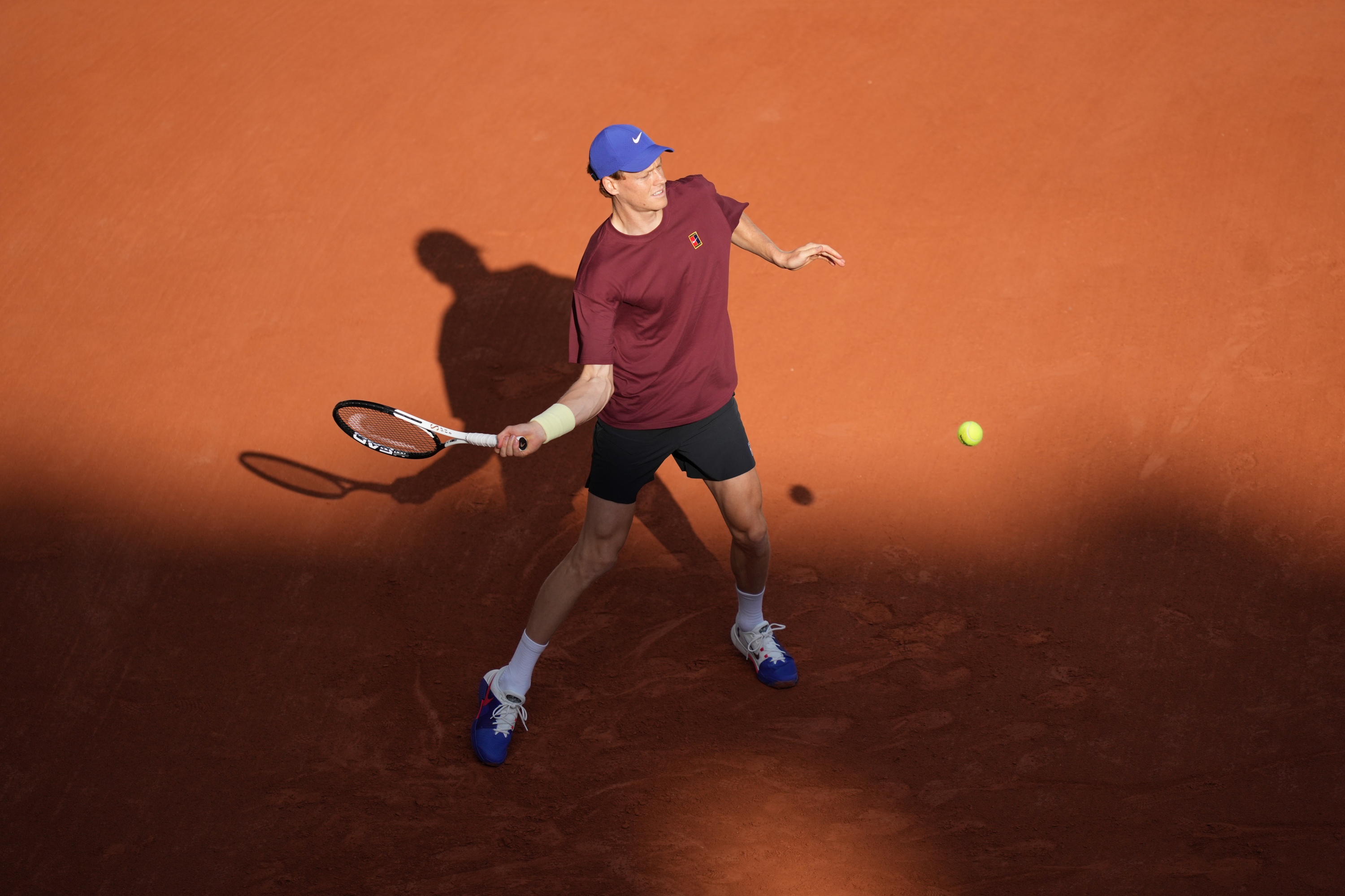 Jannik Sinner / Practice Roland-Garros 2024