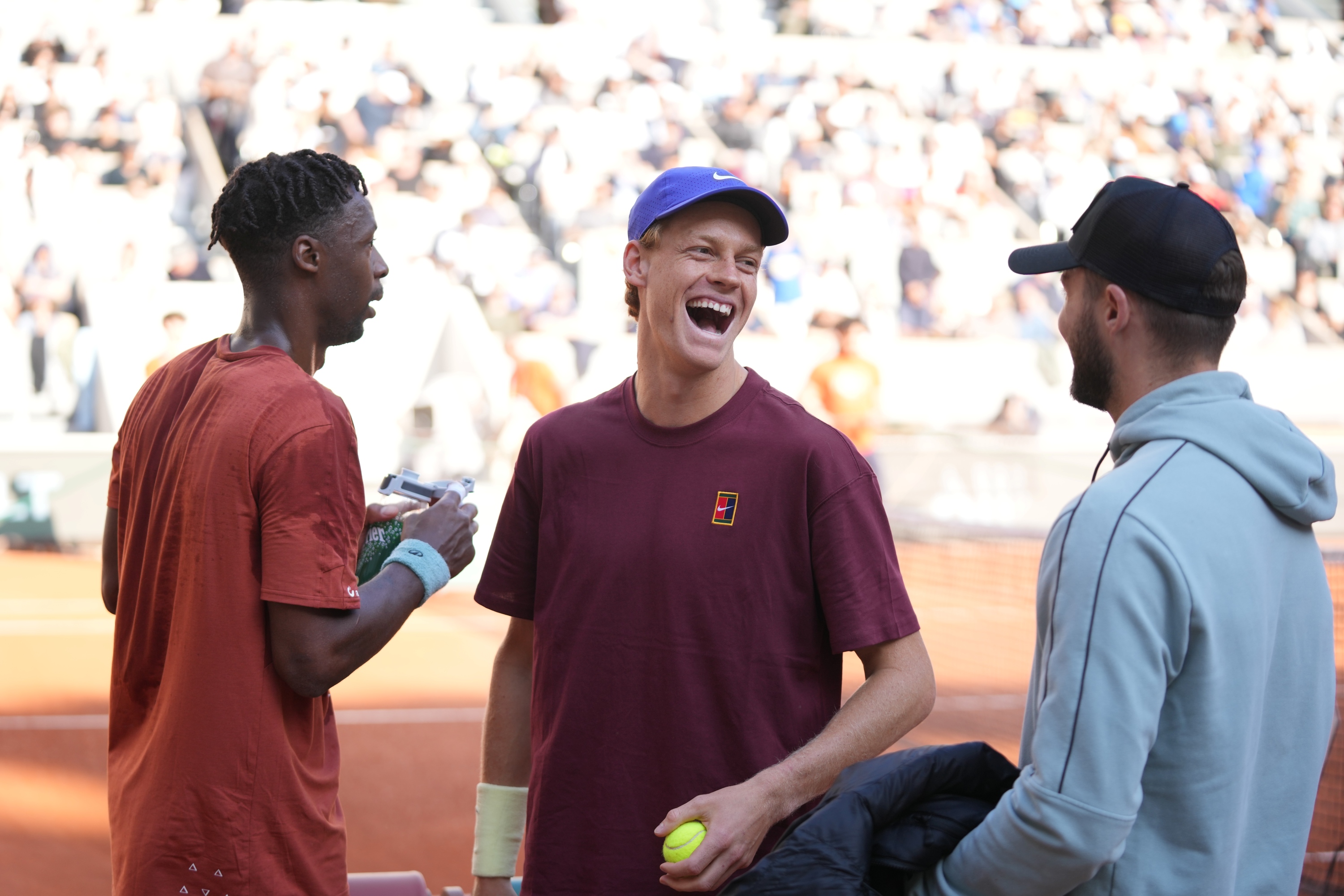 Gaël Monfils & Jannik Sinner / Practice Roland-Garros 2024