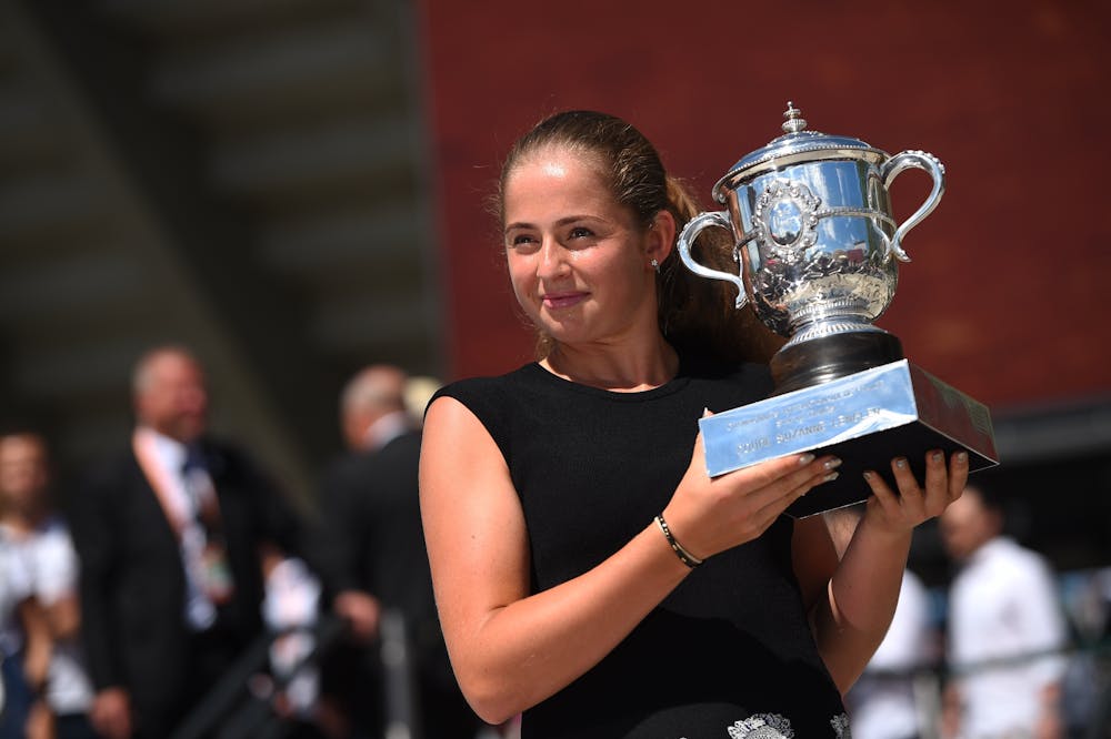 Jelena Ostapenko, Roland-Garros 2017, Photocall / Vainqueur Simple Dames