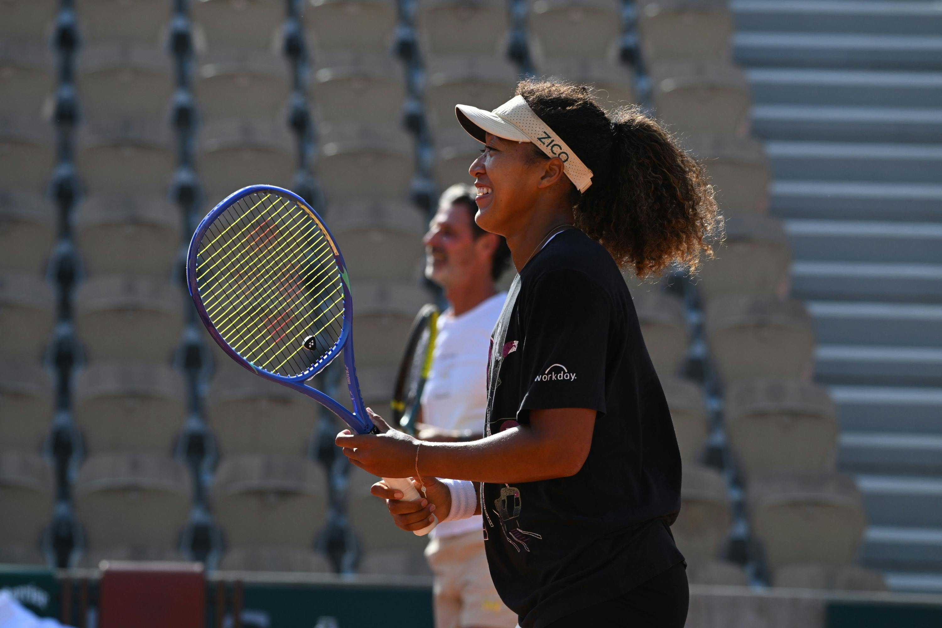 Naomi Osaka Patrick Mouratoglou / Practice, Roland-Garros 2025