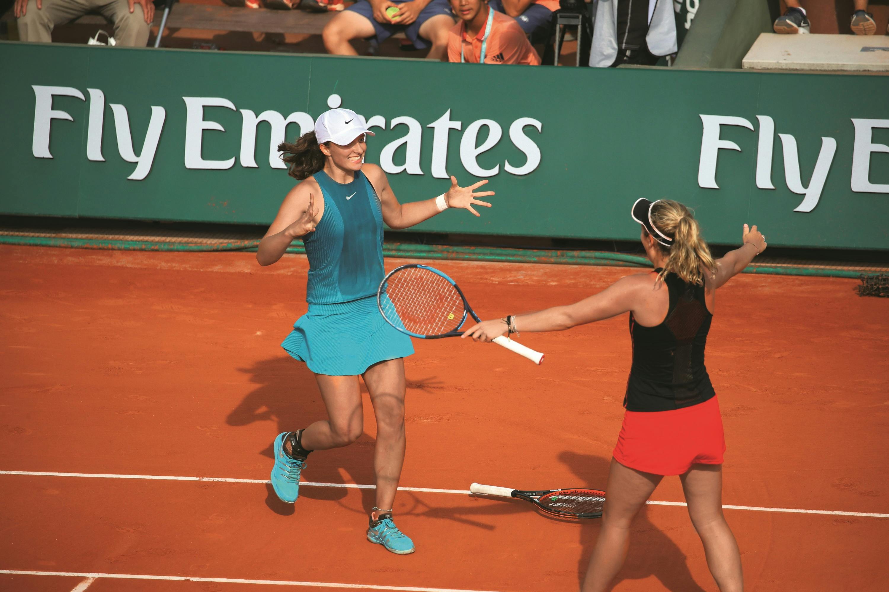 Iga Swiatek, Caty McNally / Double filles, Roland-Garros 2018