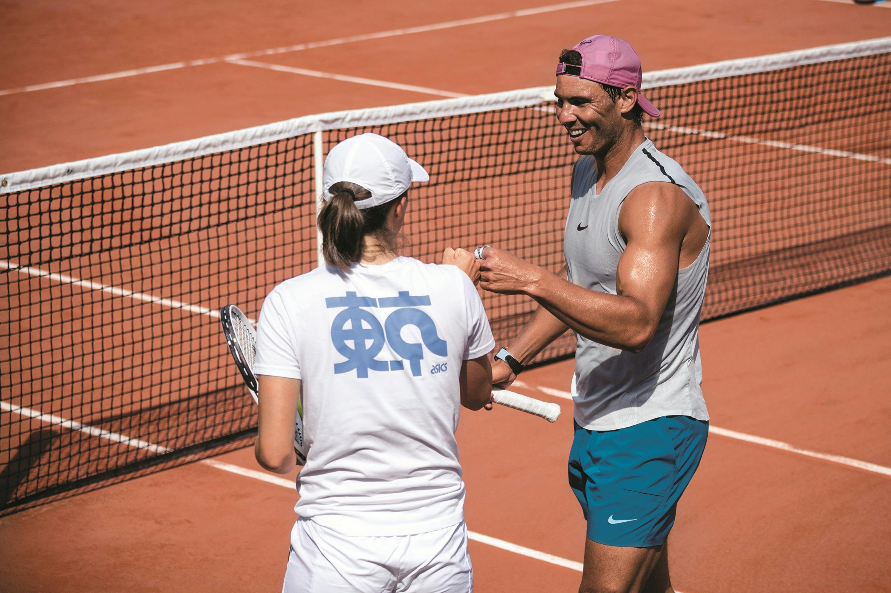 Iga Swiatek Rafael Nadal / Entraînement Roland-Garros 2021