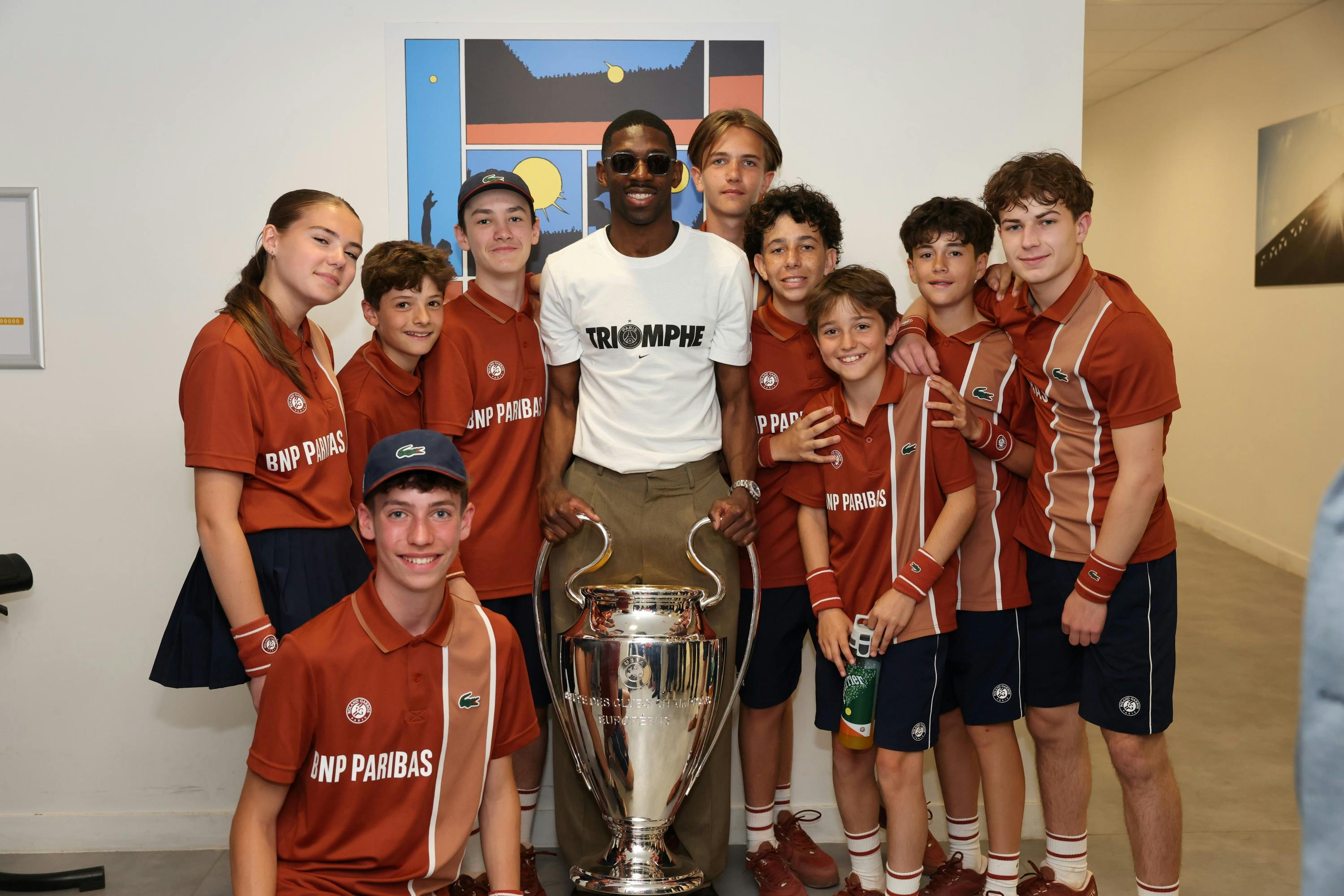 Ousmane Dembélé, Ramasseurs de balles, Trophée Ligue des champions / Roland-Garros 2025