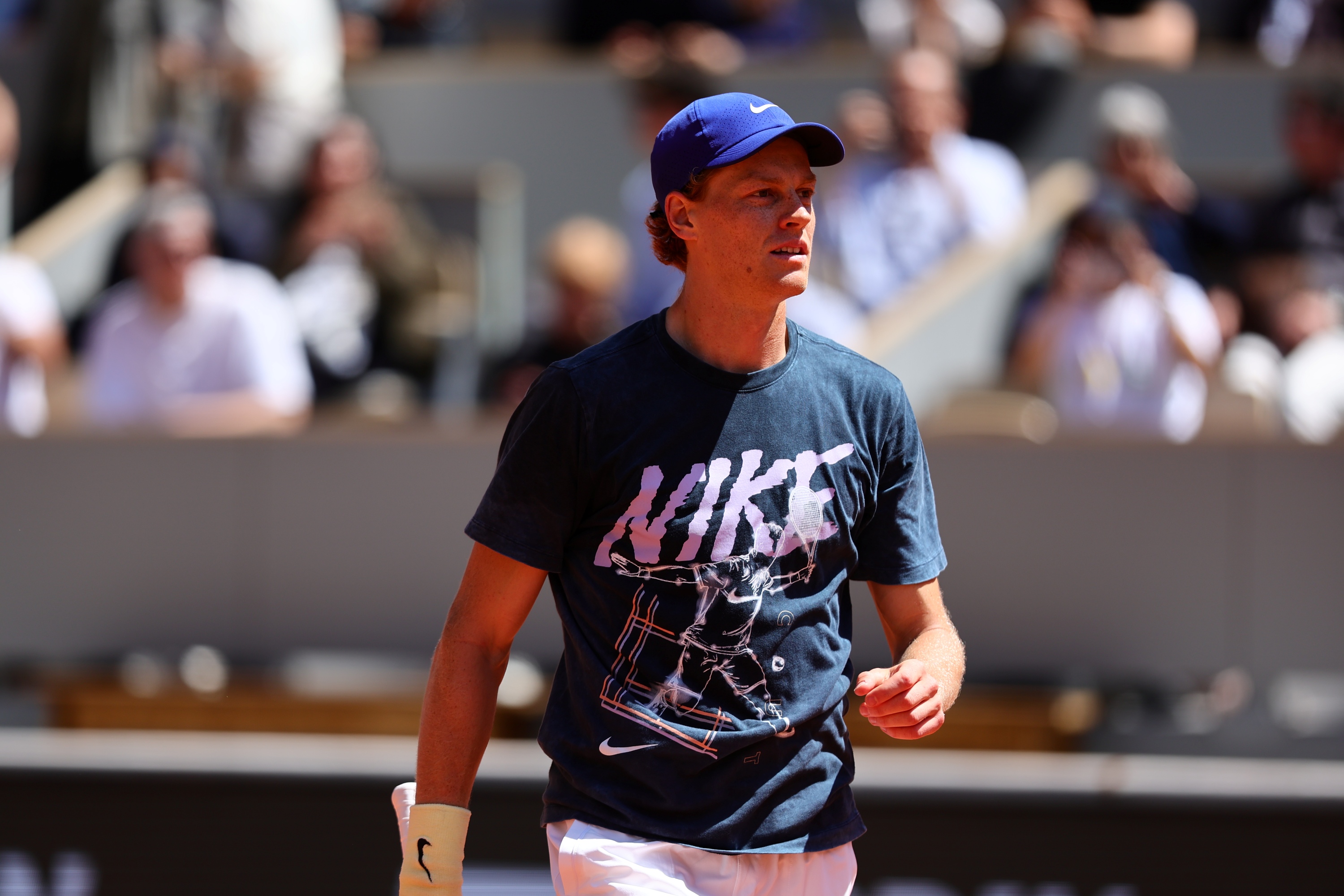 Jannik Sinner Roland-Garros 2025 entraînement