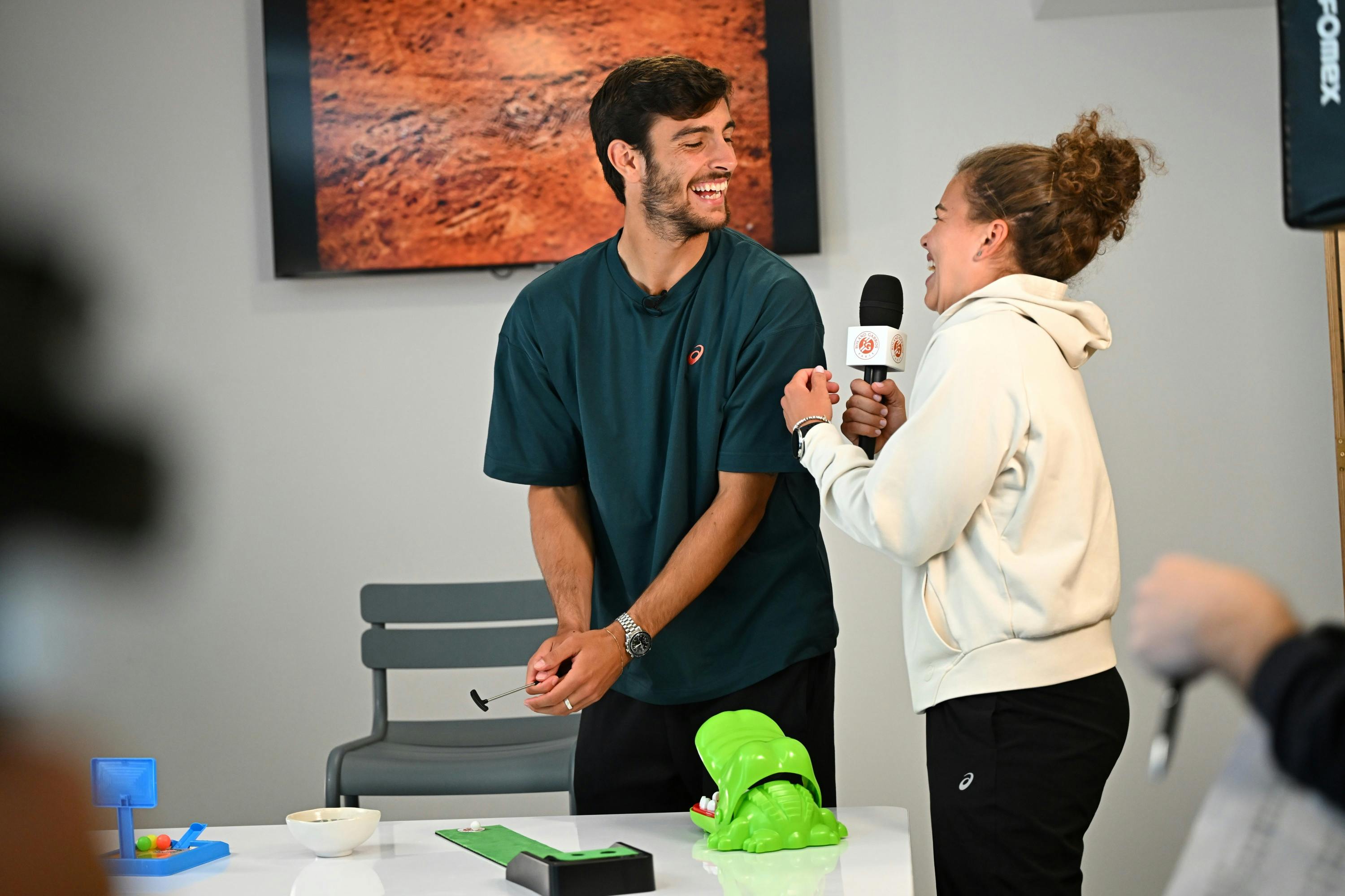 Lorenzo Musetti & Jasmine Paolini / Media Day Roland-Garros 2025
