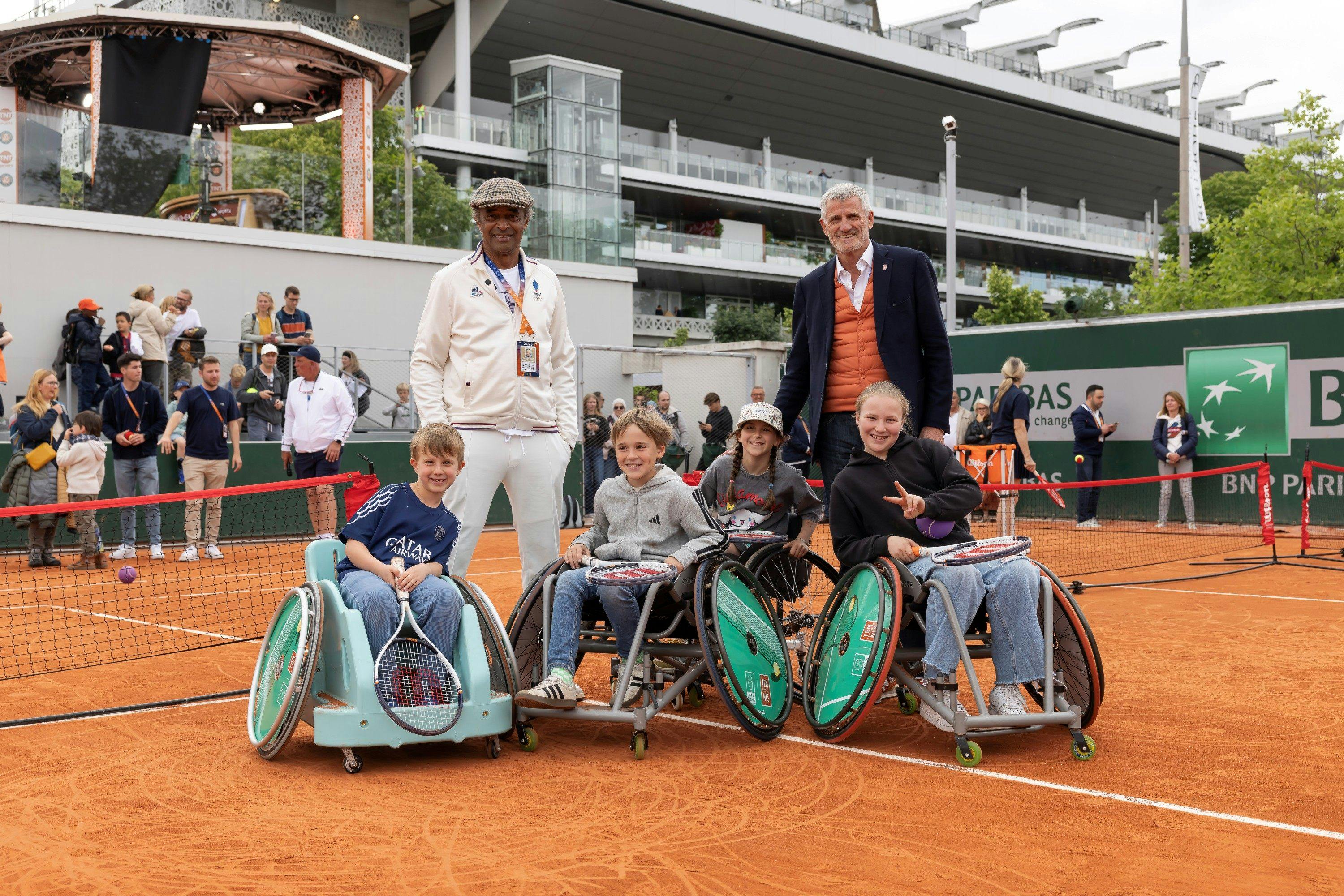 Yannick Noah Gilles Moretton tennis-fauteuil Journée Yannick Noah / Roland-Garros 2025