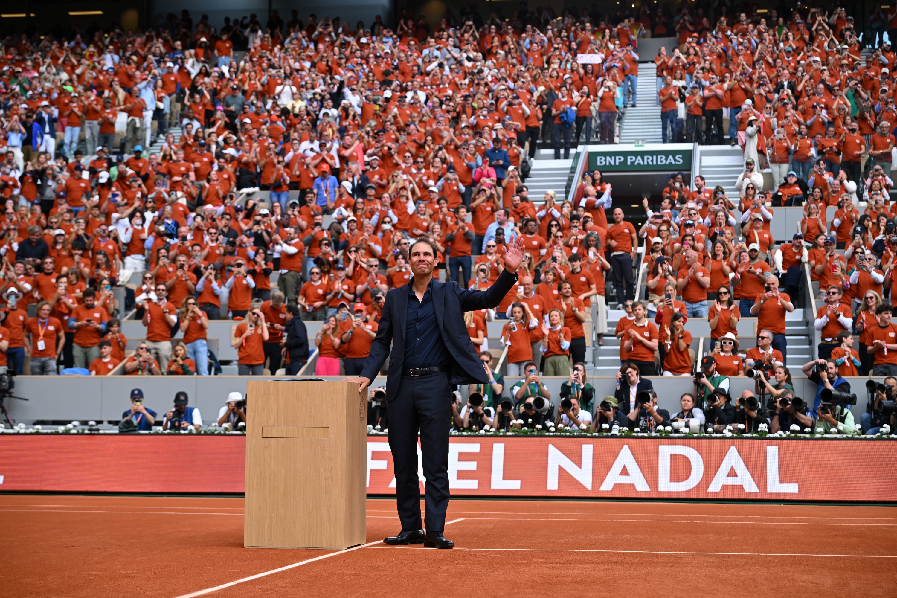 Rafael Nadal / Cérémonie d'hommage Rafael Nadal Roland-Garros 2025