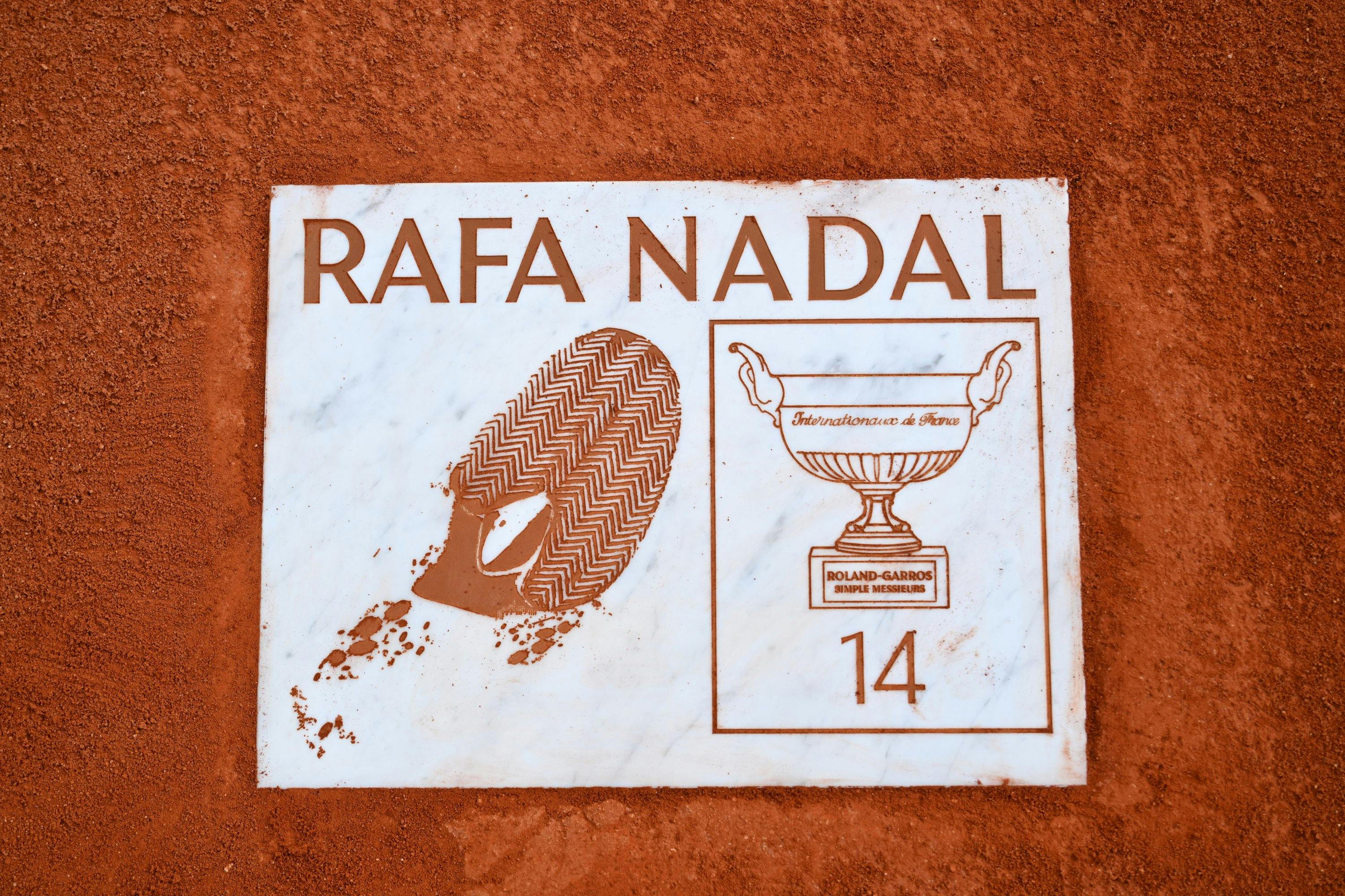 Plaque, Cérémonie d'hommage à Rafael Nadal / Roland-Garros 2025