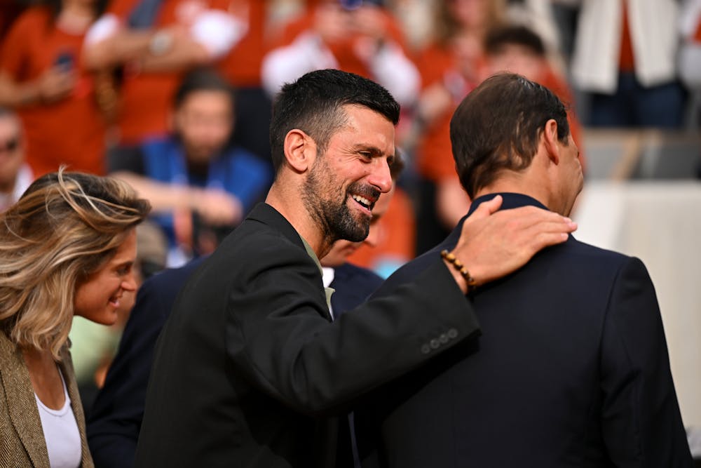 Novak Djokovic / Cérémonie hommage Rafael Nadal Roland-Garros 2025