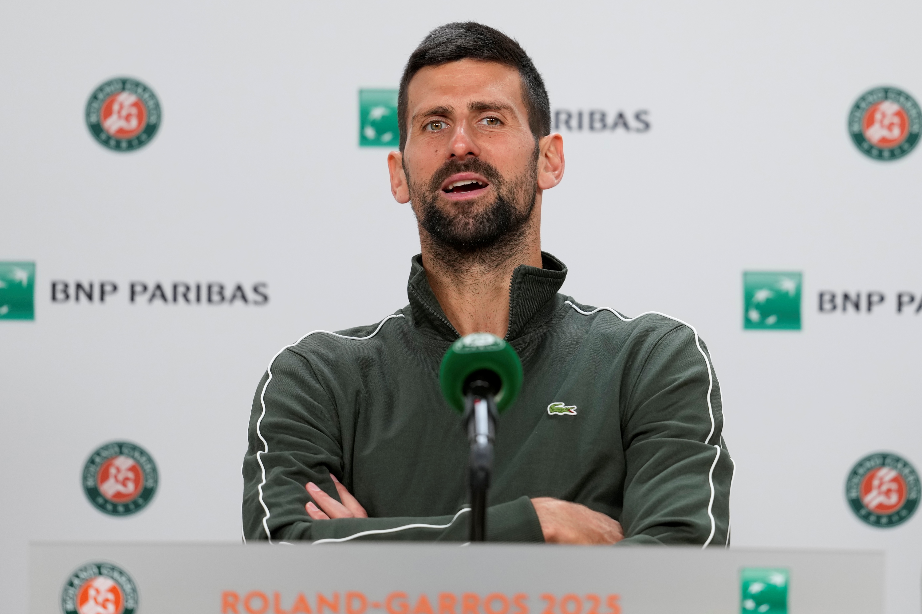Novak Djokovic / Conférence de presse Premier tour Roland-Garros 2025
