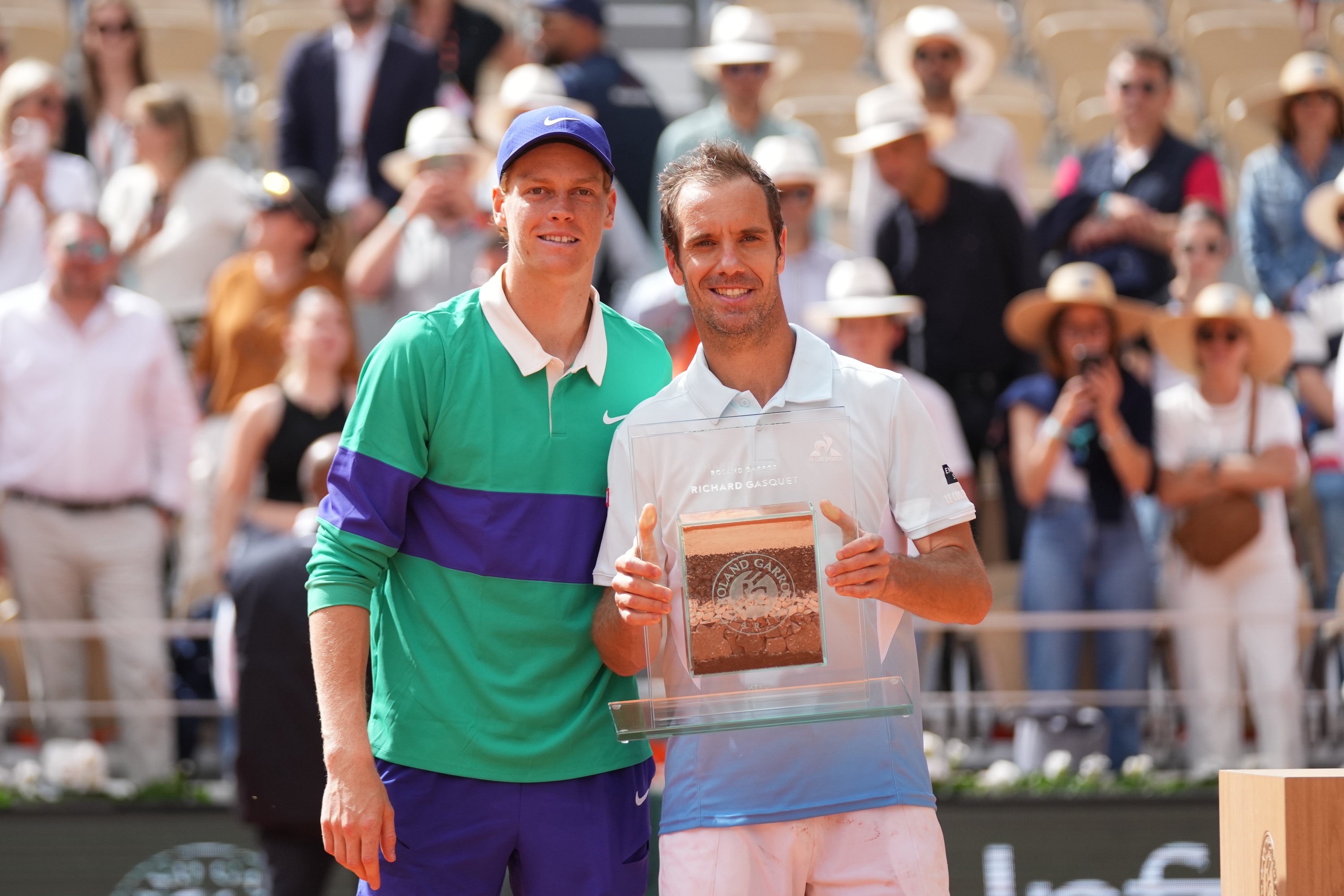 Richard Gasquet & Jannik Sinner / Cérémonie, Roland-Garros 2025