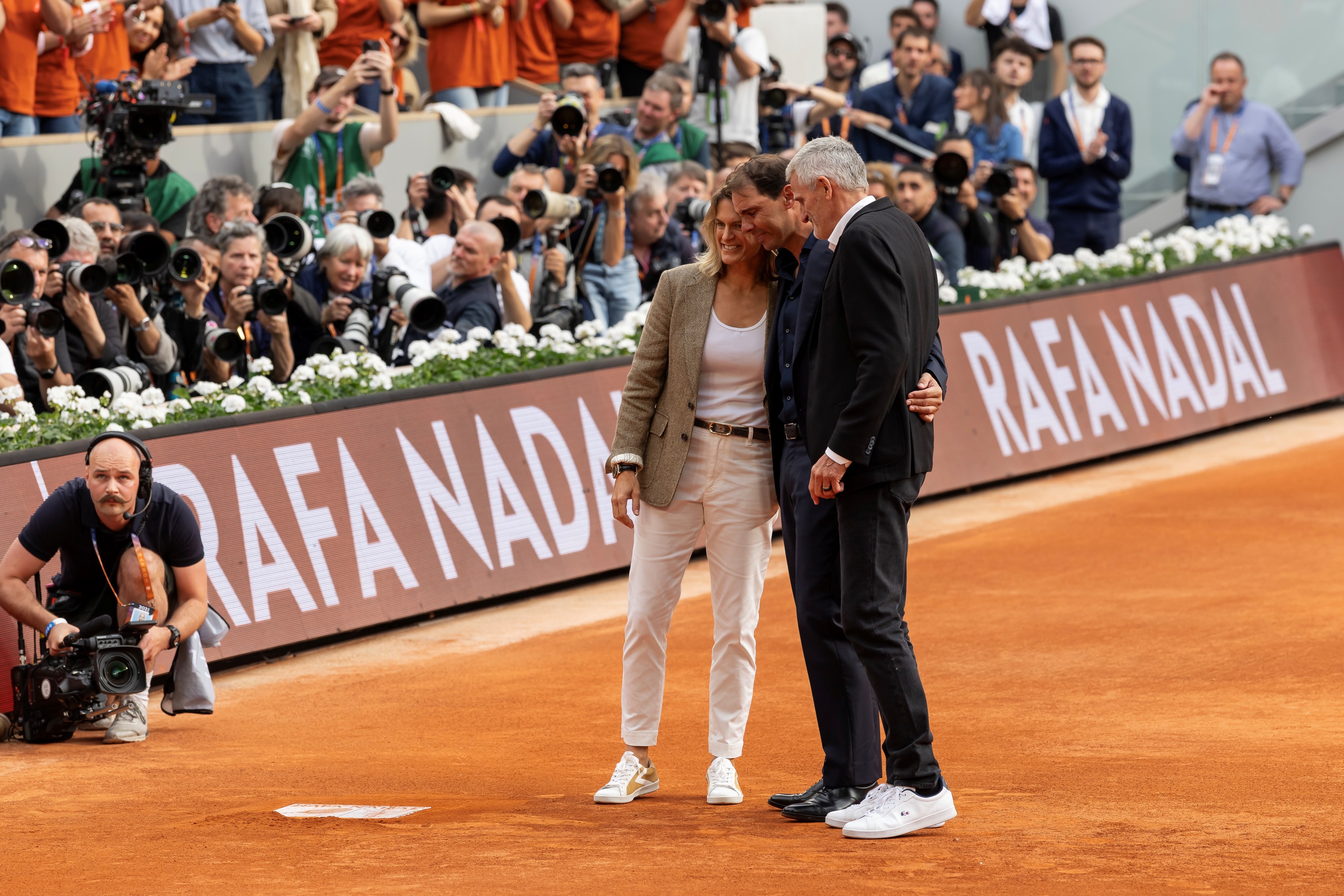 Amélie Mauresmo, Rafael Nadal et Gilles Moretton / Cérémonie hommage Roland-Garros 2025