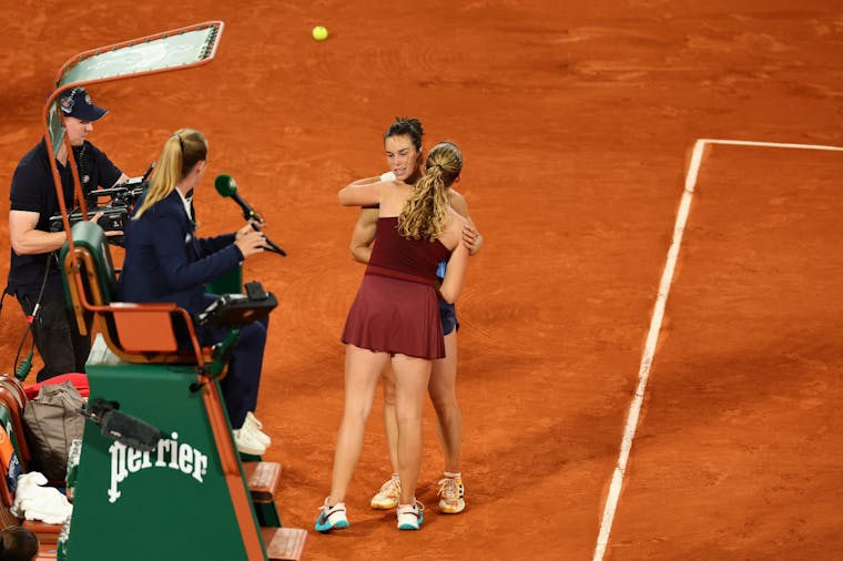 Loïs Boisson, Mirra Andreeva, quarts de finale, Roland-Garros 2025 Loïs Boisson, Mirra Andreeva, quarts de finale, Roland-Garros 2025
