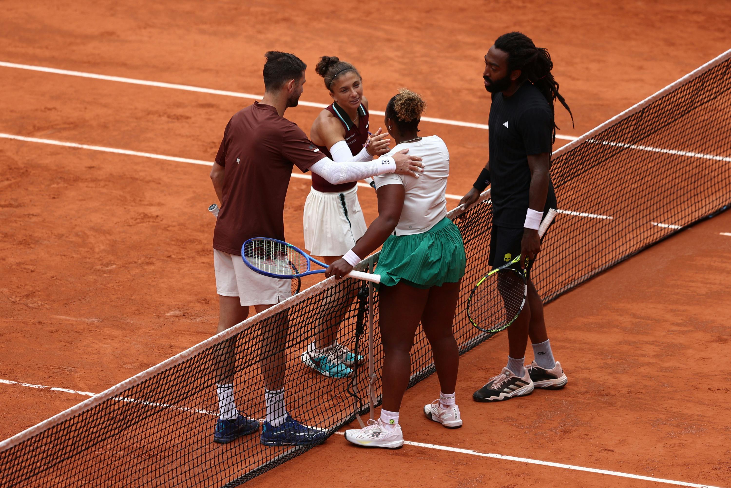 Andrea Vavassori, Sara Errani, Taylor Townsend, Evan King mx doubles final RG2025