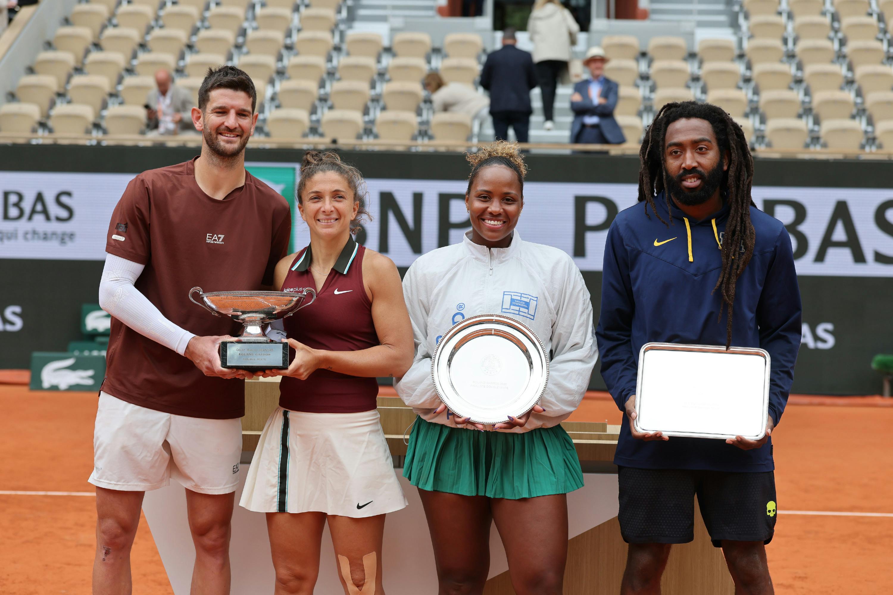 Andrea Vavassori, Sara Errani, Taylor Townsend, Evan King mx doubles final RG2025
