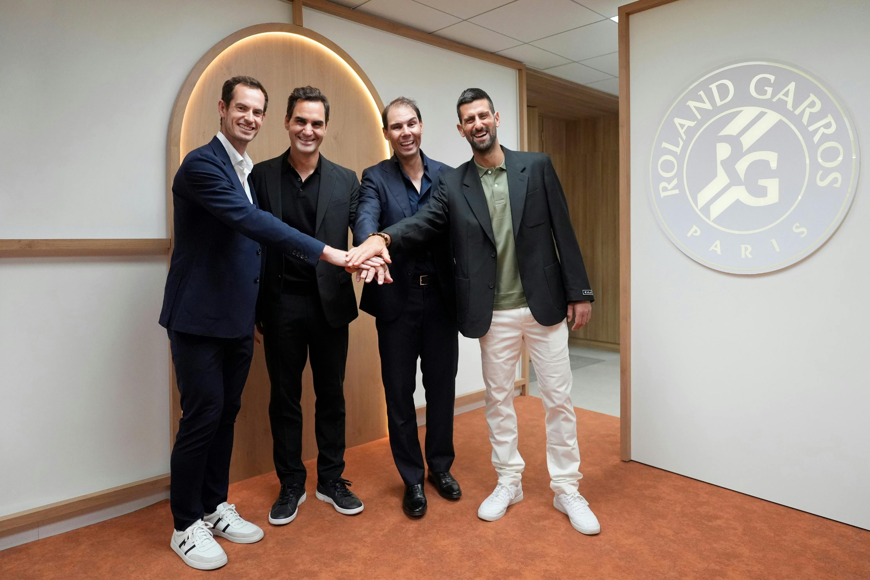 Andy Murray, Roger Federer, Rafael Nadal, Novak Djokovic RG2025