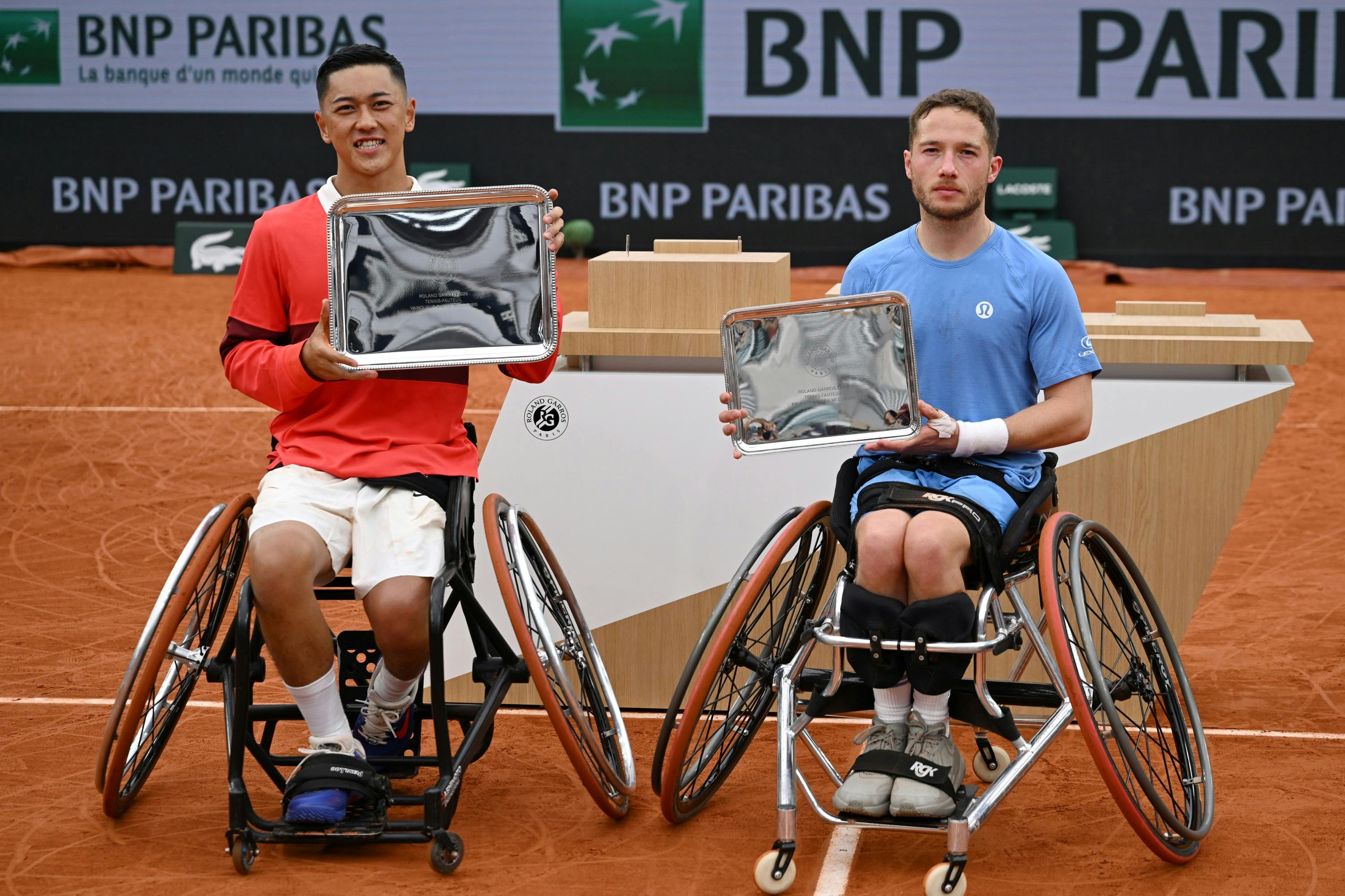Tokito Oda, Alfie Hewett / Tennis-fauteuil, finale, simple messieurs, trophées, Roland-Garros 2025 