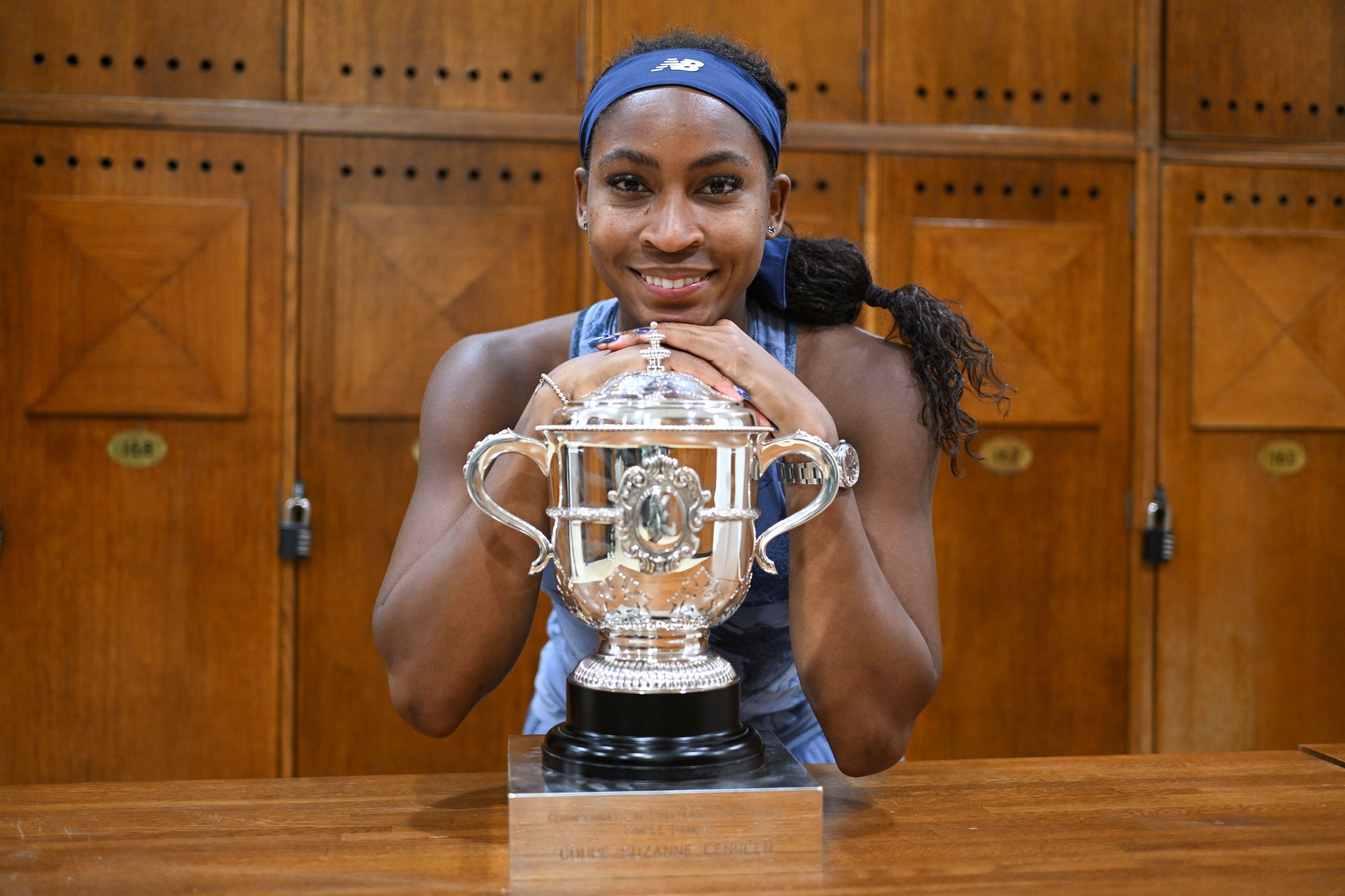 Coco Gauff / Finale, trophée, vestiaire, Roland-Garros 2025