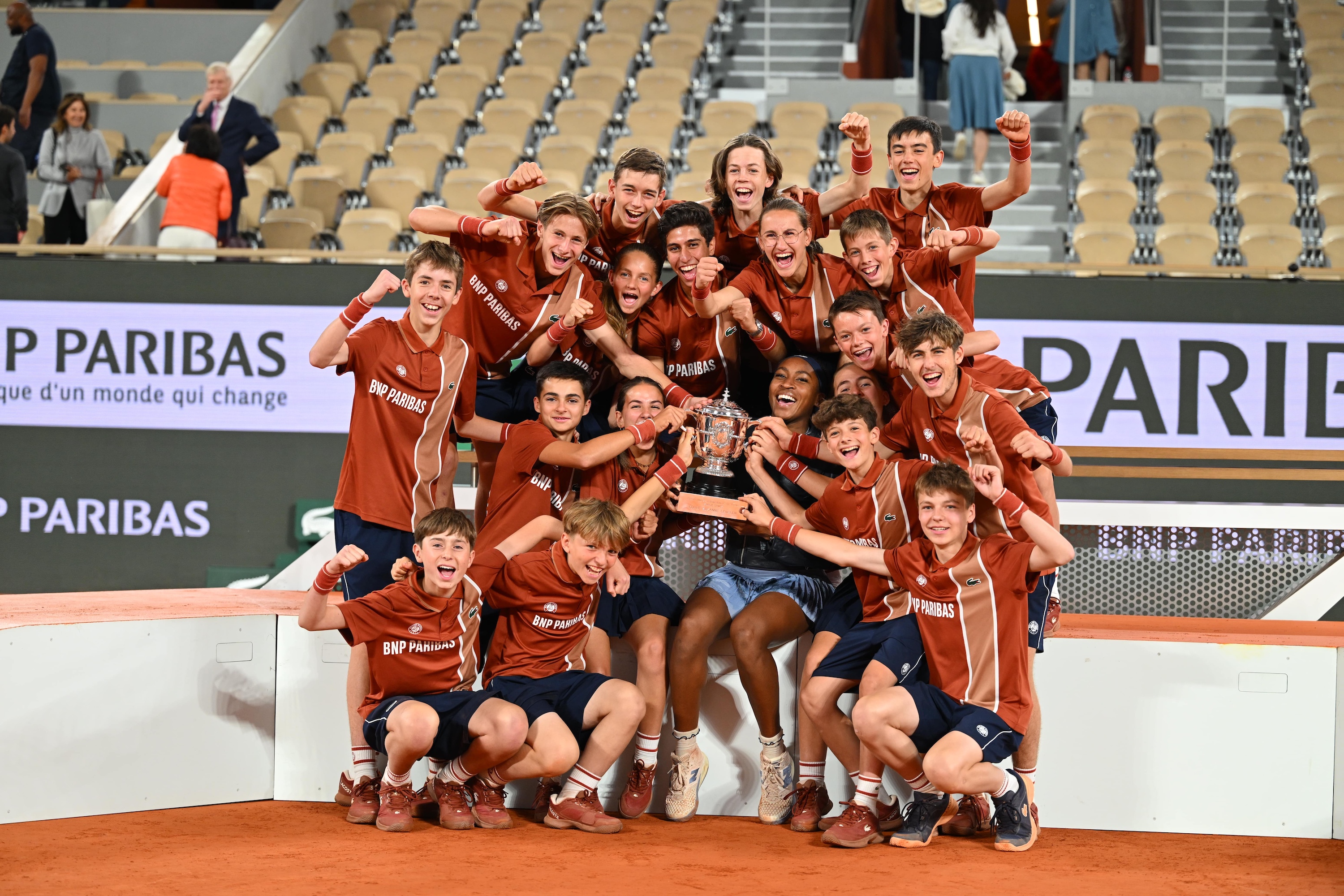 Coco Gauff and the balkids, Roland-Garros 2025, final