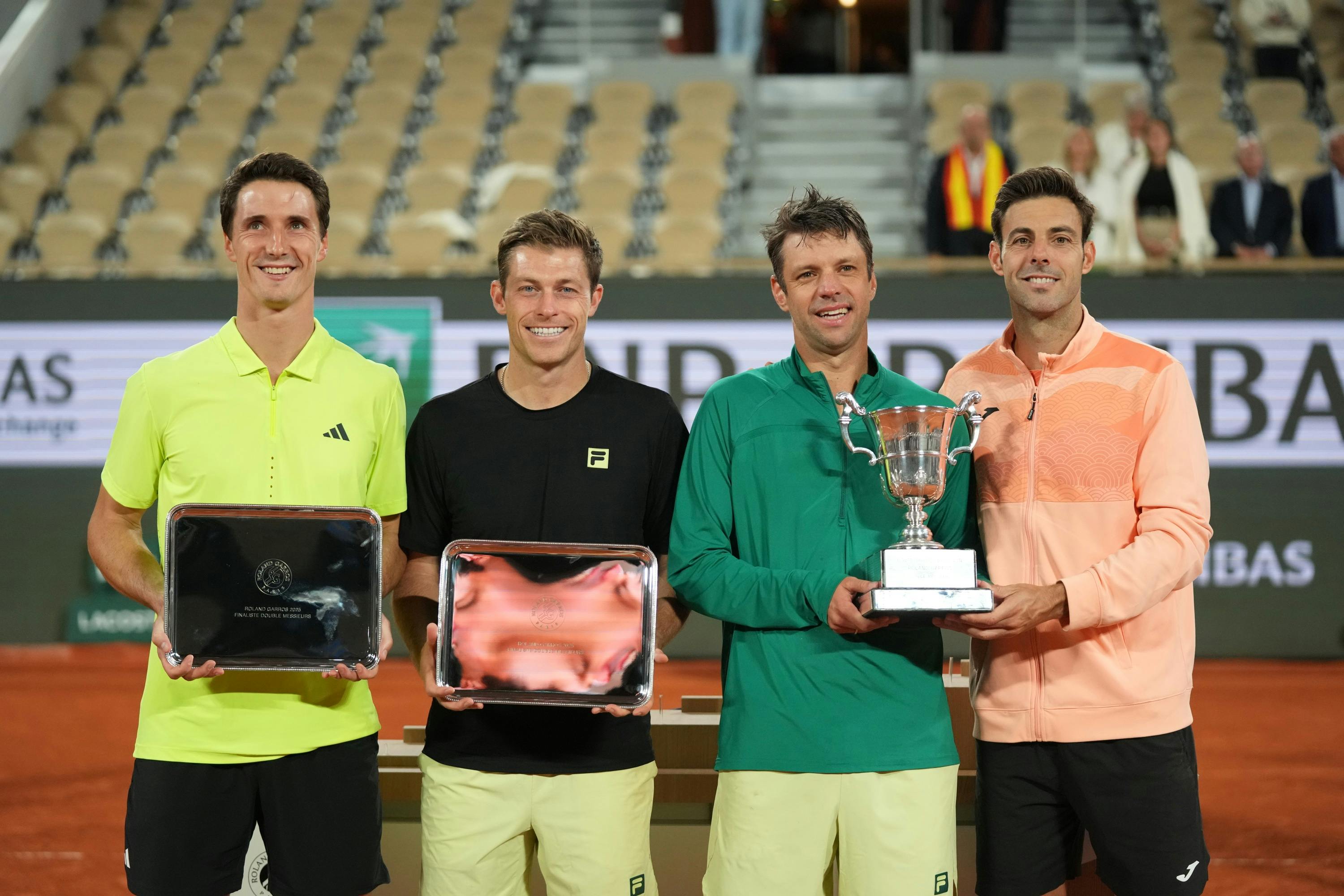 Joe Salisbury, Neal Skupski, Horacio Zeballos, Marcel Granollers / Double messieurs, finale, trophées, Roland-Garros 2025, 