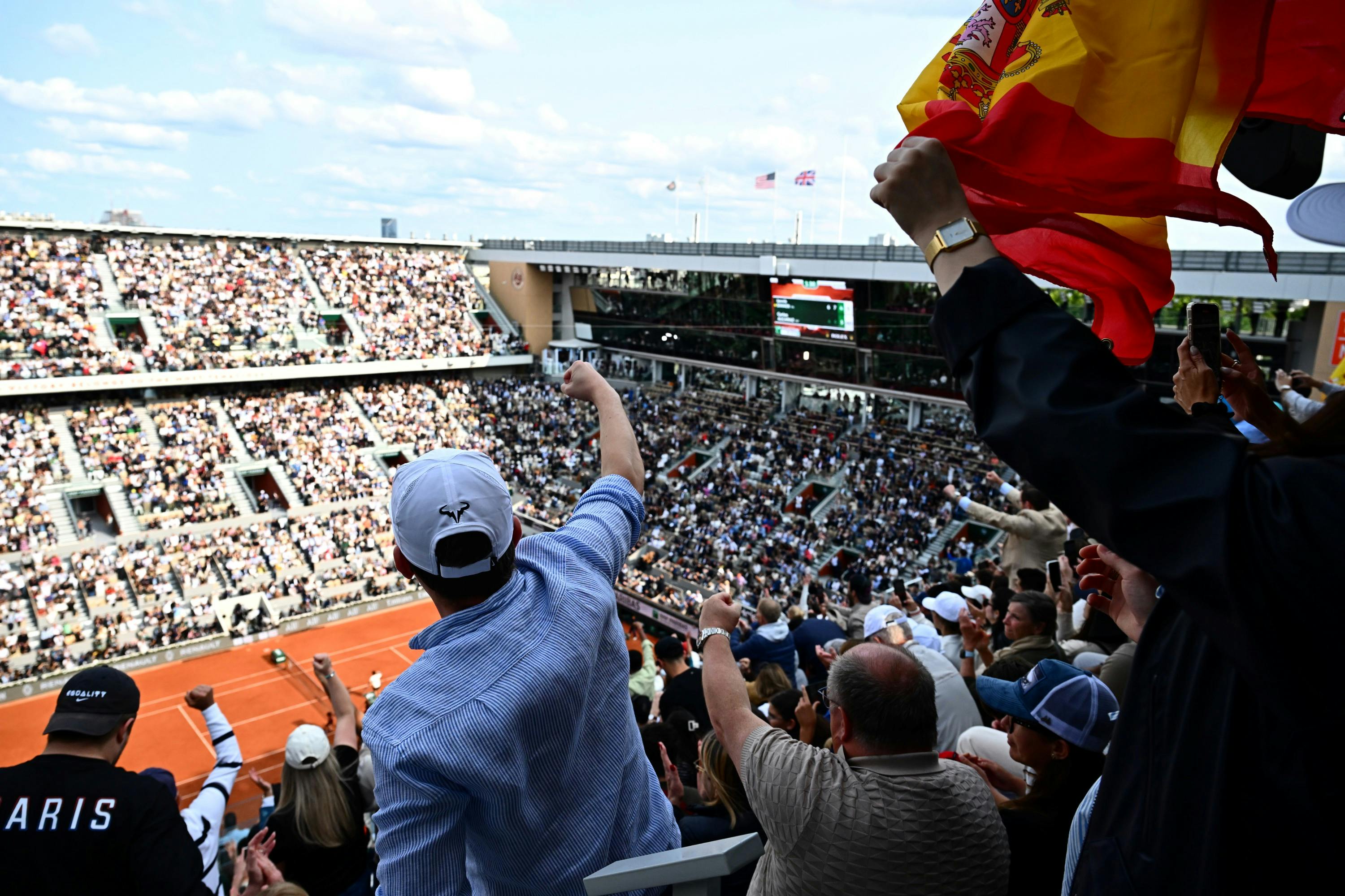 Court Philippe-Chatrier, finale messieurs, Roland-Garros 2025