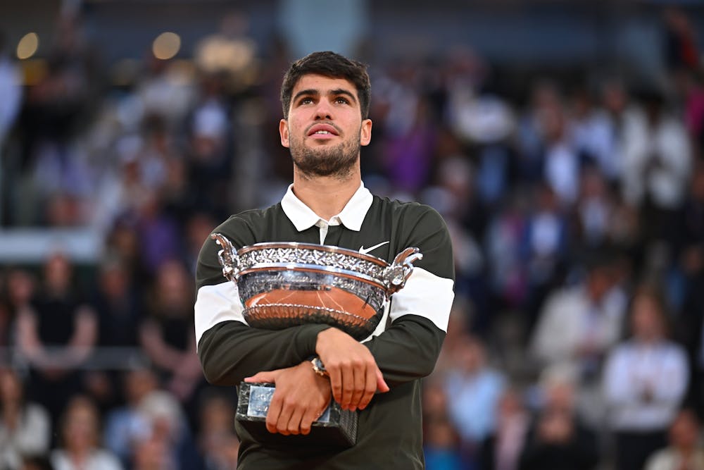 Carlos Alcaraz Finale, trophée, Roland-Garros 2025