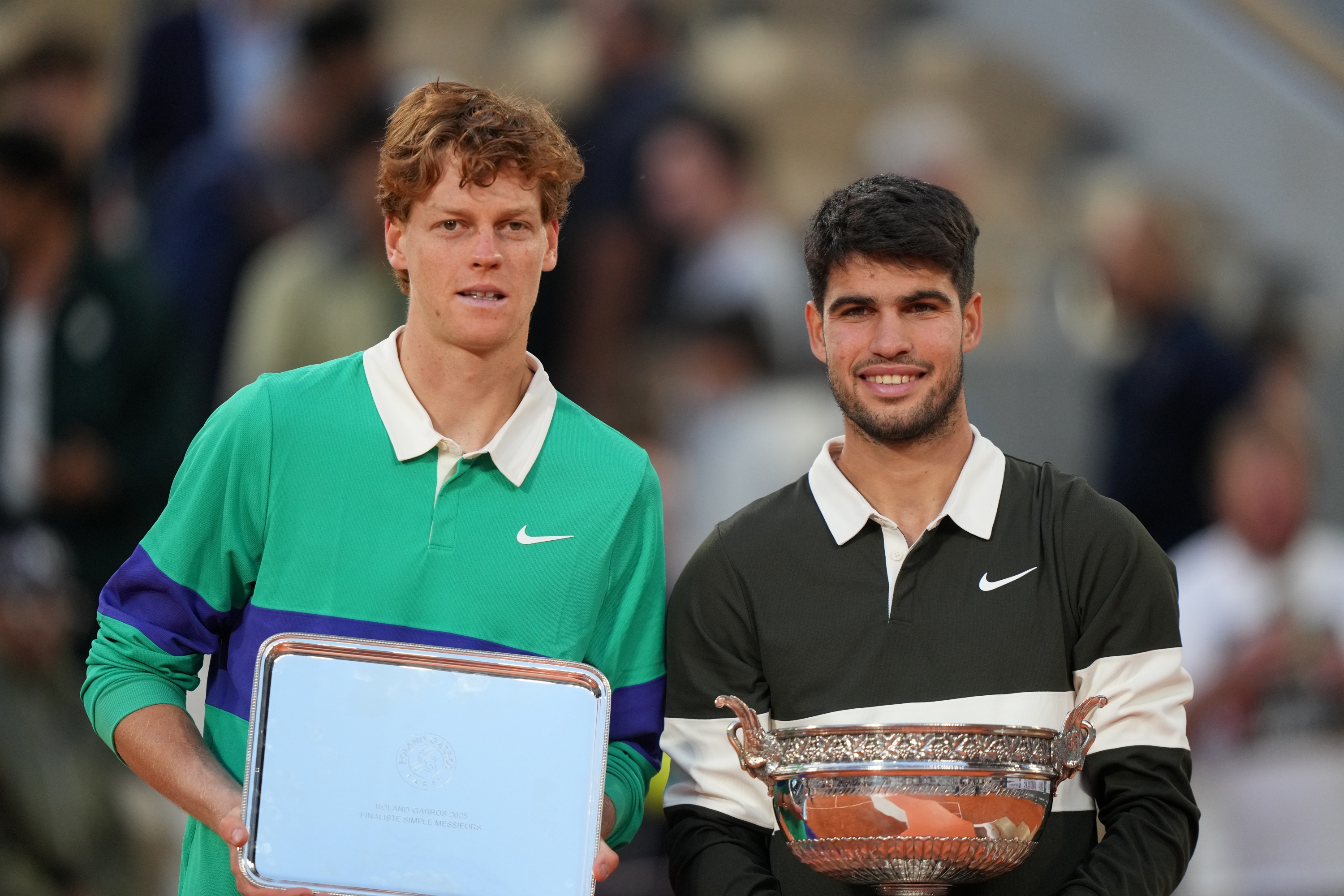 Jannik Sinner, Carlos Alcaraz / Trophées, finale, Roland-Garros 2025