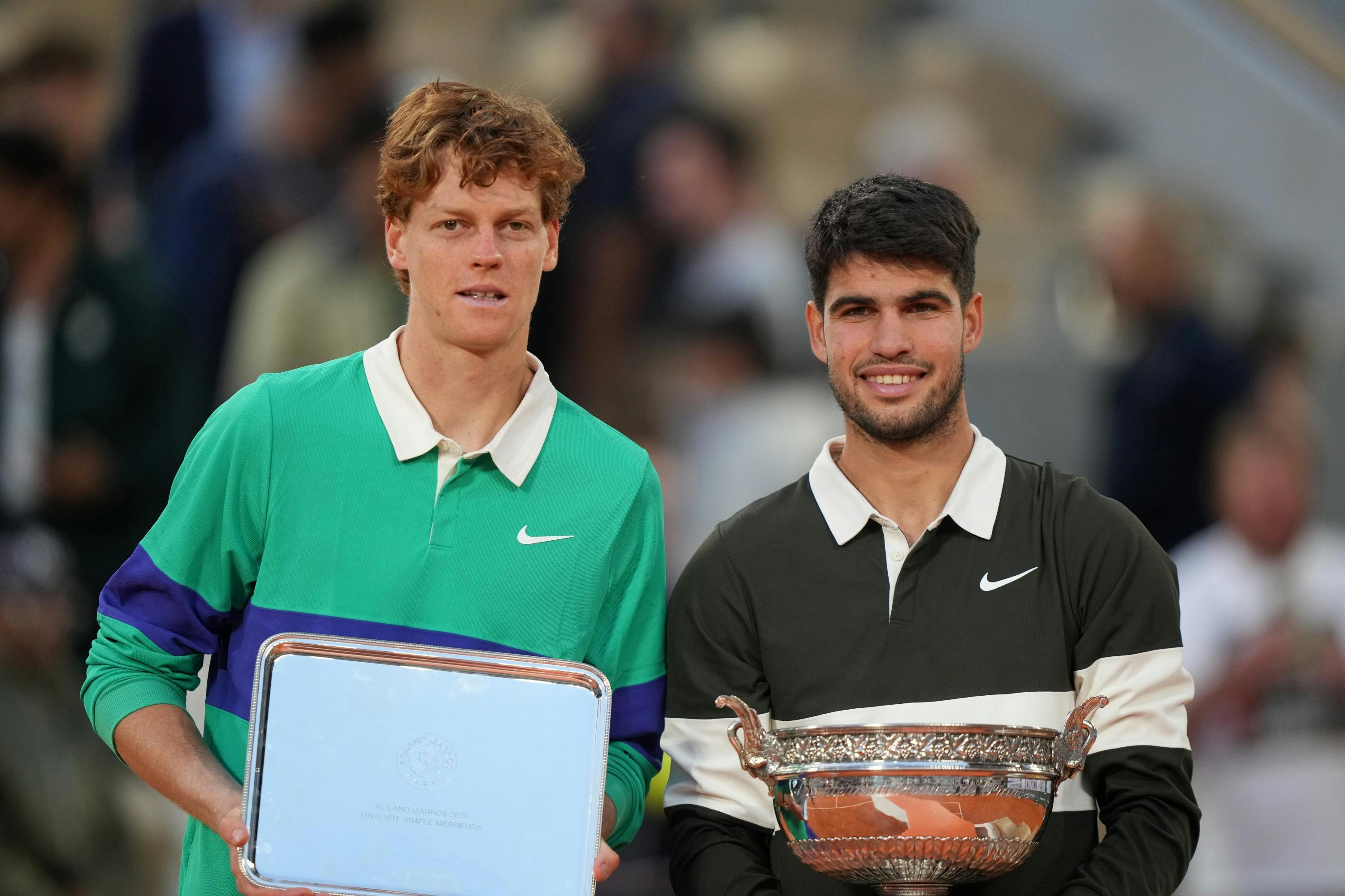 Jannik Sinner, Carlos Alcaraz / Trophées, finale, Roland-Garros 2025