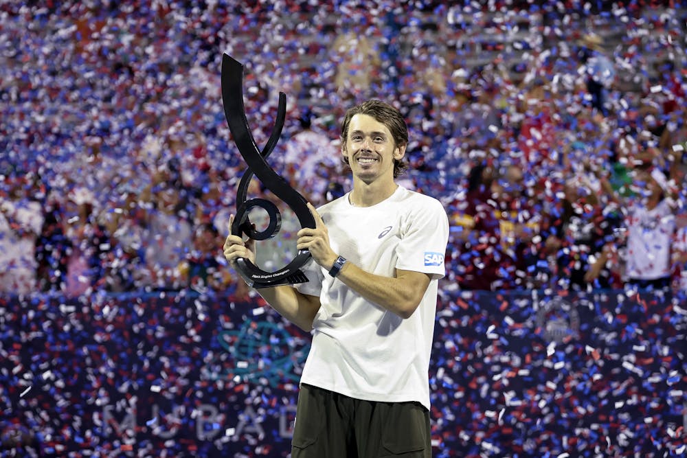 Alex De Minaur / Cérémonie de remise des trophées Washington