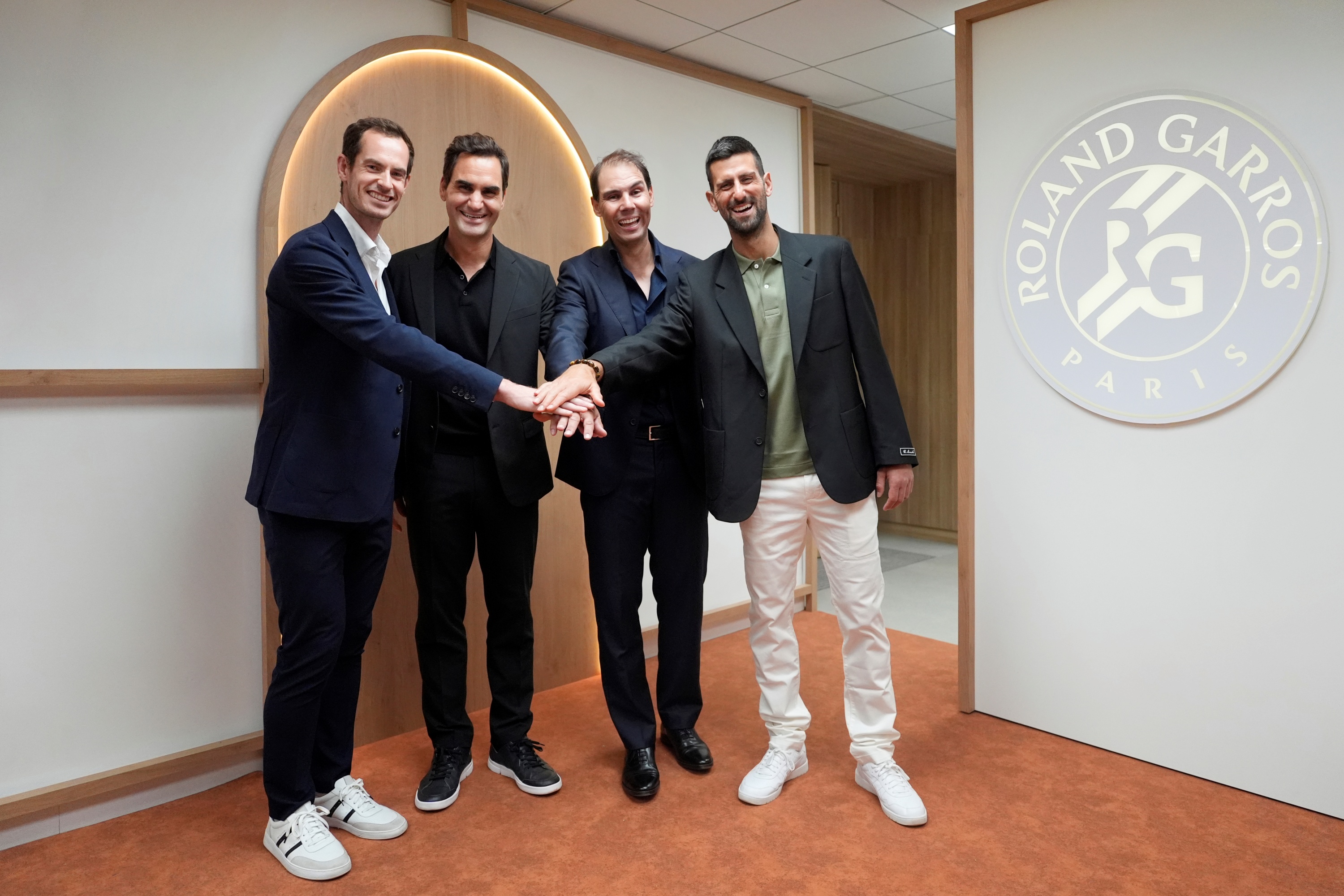 Andy Murray, Roger Federer, Rafael Nadal & Novak Djokovic / Cérémonie hommage Roland-Garros 2025