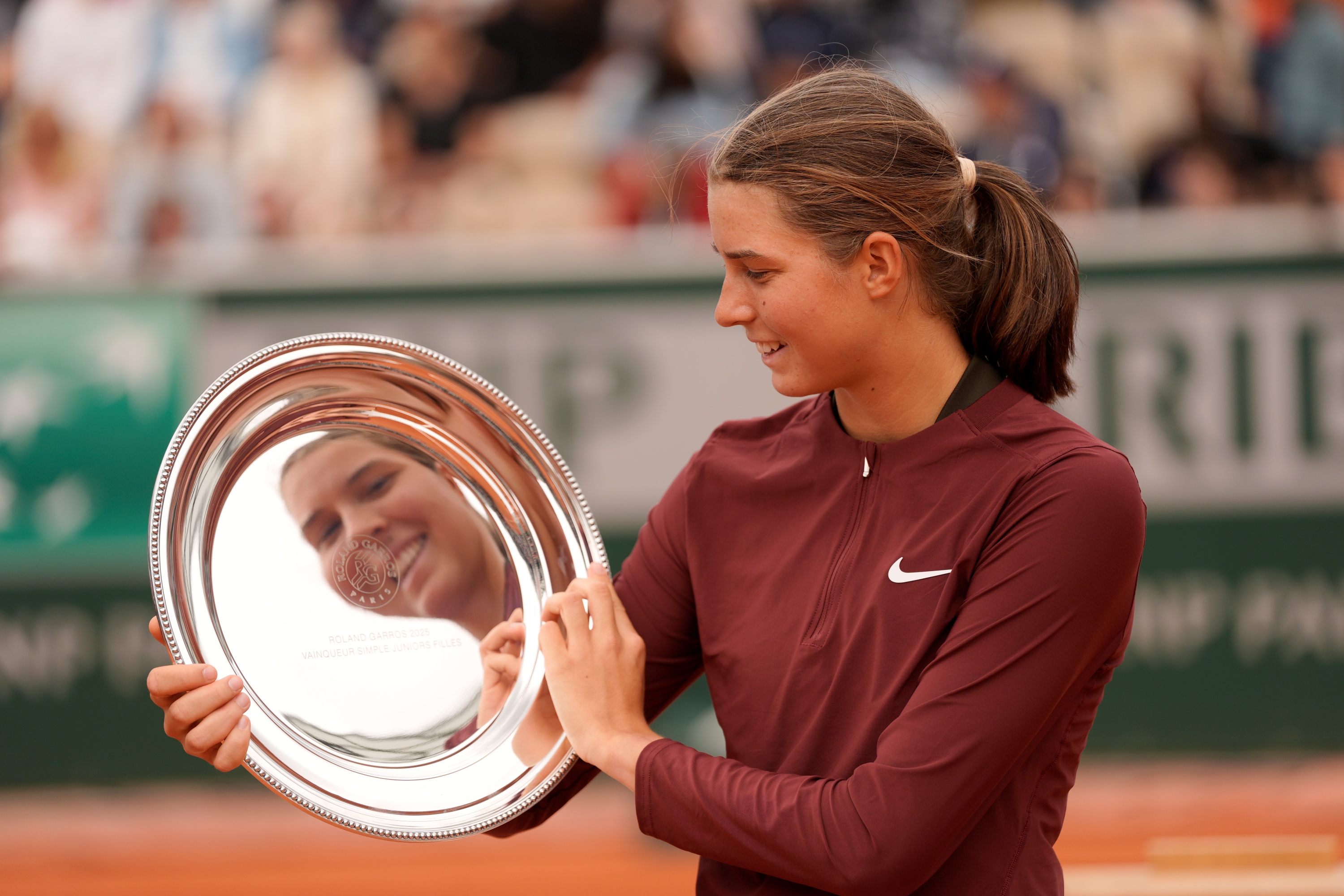 Lilli Tagger / Photocall trophée Roland-Garros 2025 juniors simple filles