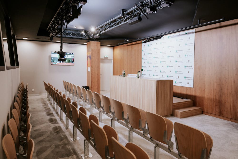 Salle de conférences de presse / Roland-Garros 2024