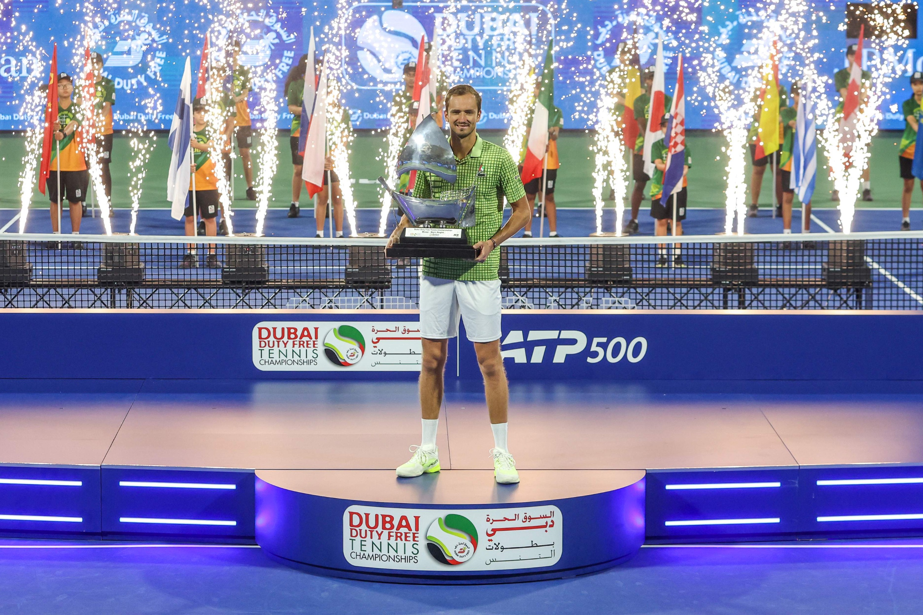 Daniil Medvedev / Photocall trophée ATP 500 Dubaï 2026