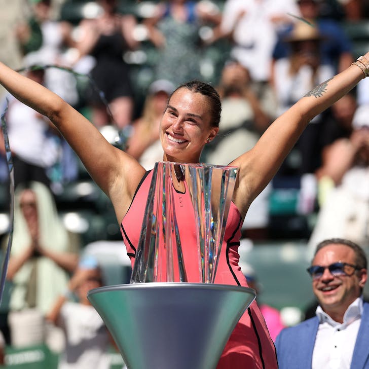 Aryna Sabalenka / Photocall trophée Indian Wells 2026 Aryna Sabalenka / Photocall trophée Indian Wells 2026