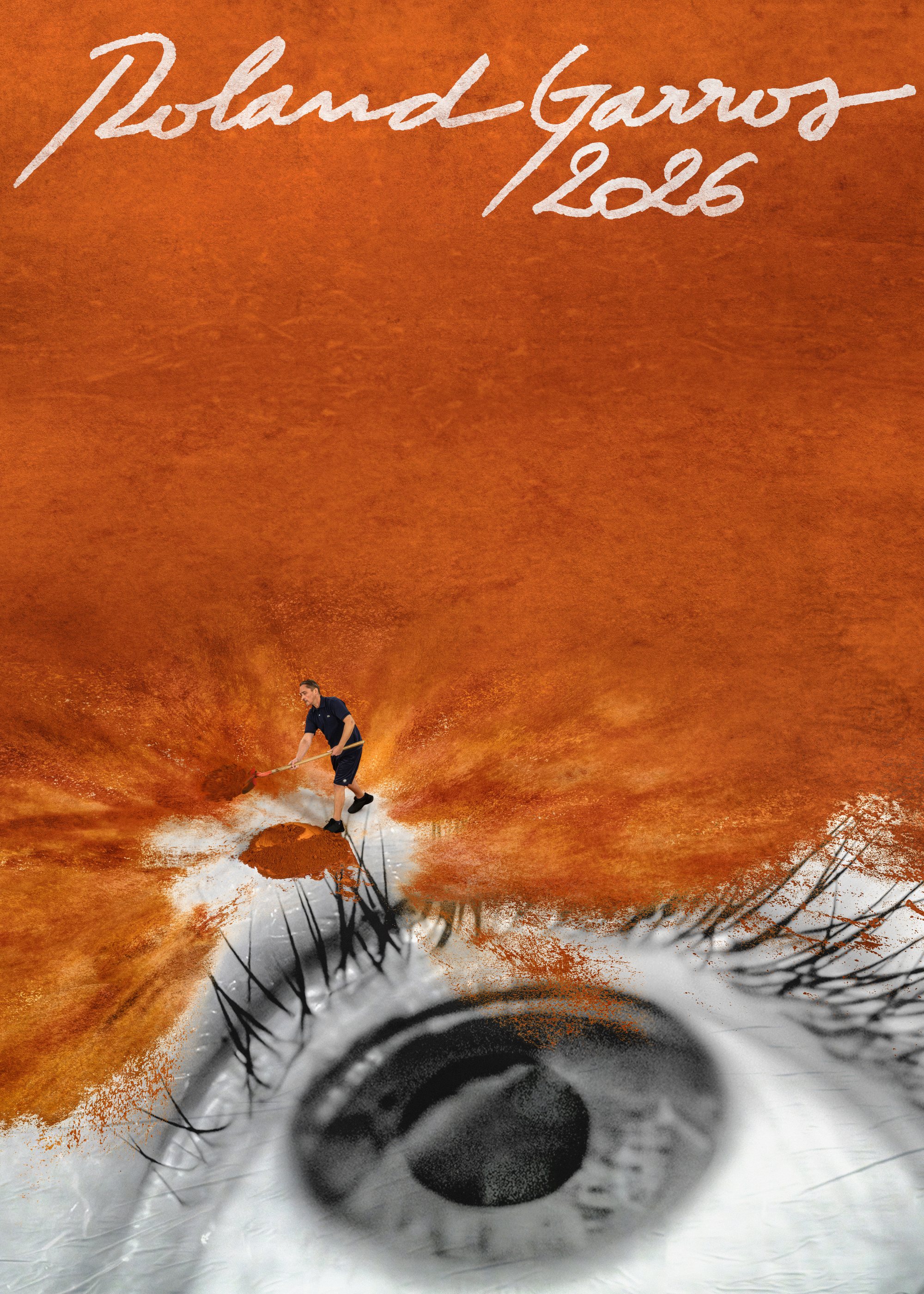 Affiche officielle Roland-Garros 2026. Cr&eacute;ation : JR. Source de l&rsquo;image : Roland-Garros / FFT.