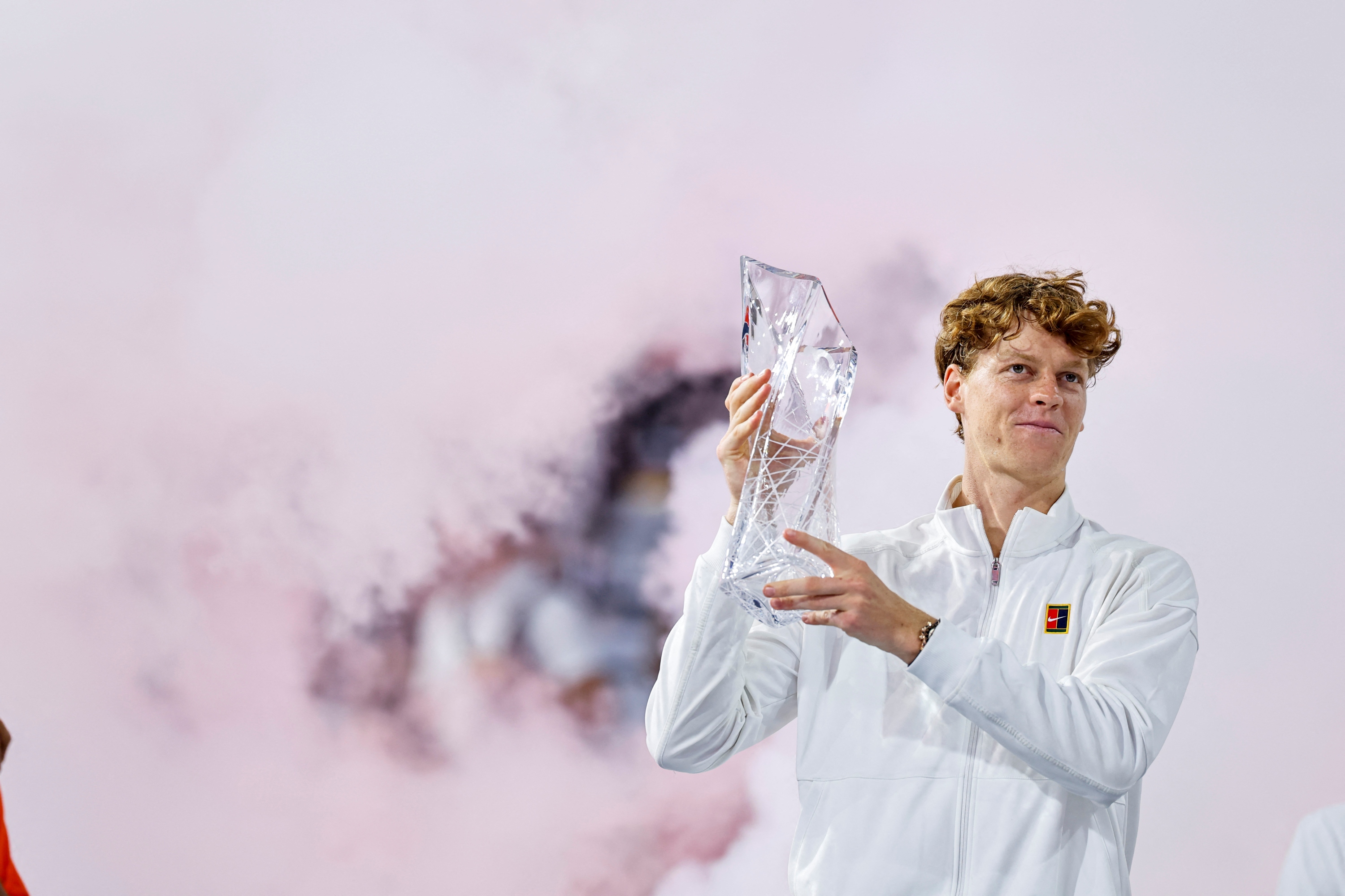 Jannik Sinner / Photocall trophée Miami 2026