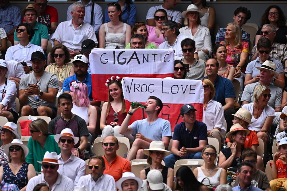 Supporters de Iga Swiatek, Roland-Garros 2022, Simple Dames, Finale, 